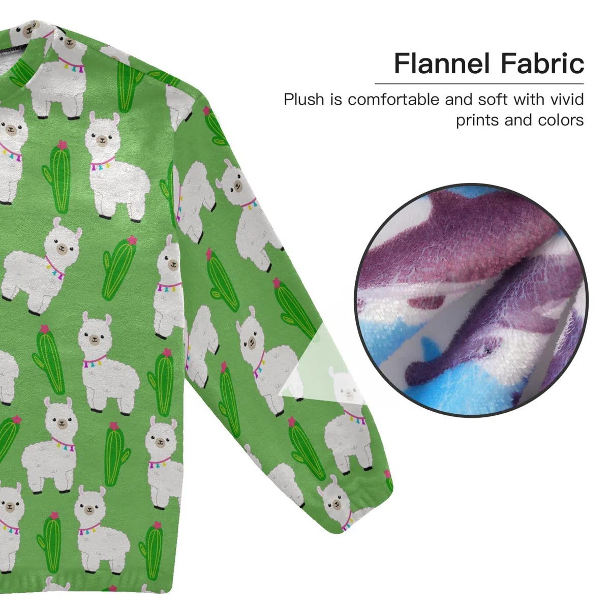 ALAZA Conjunto de pijama de forro polar para mujer, lindo panda y bambú, ropa de descanso de dos piezas, ropa de dormir térmica, pijama súper suave, talla S