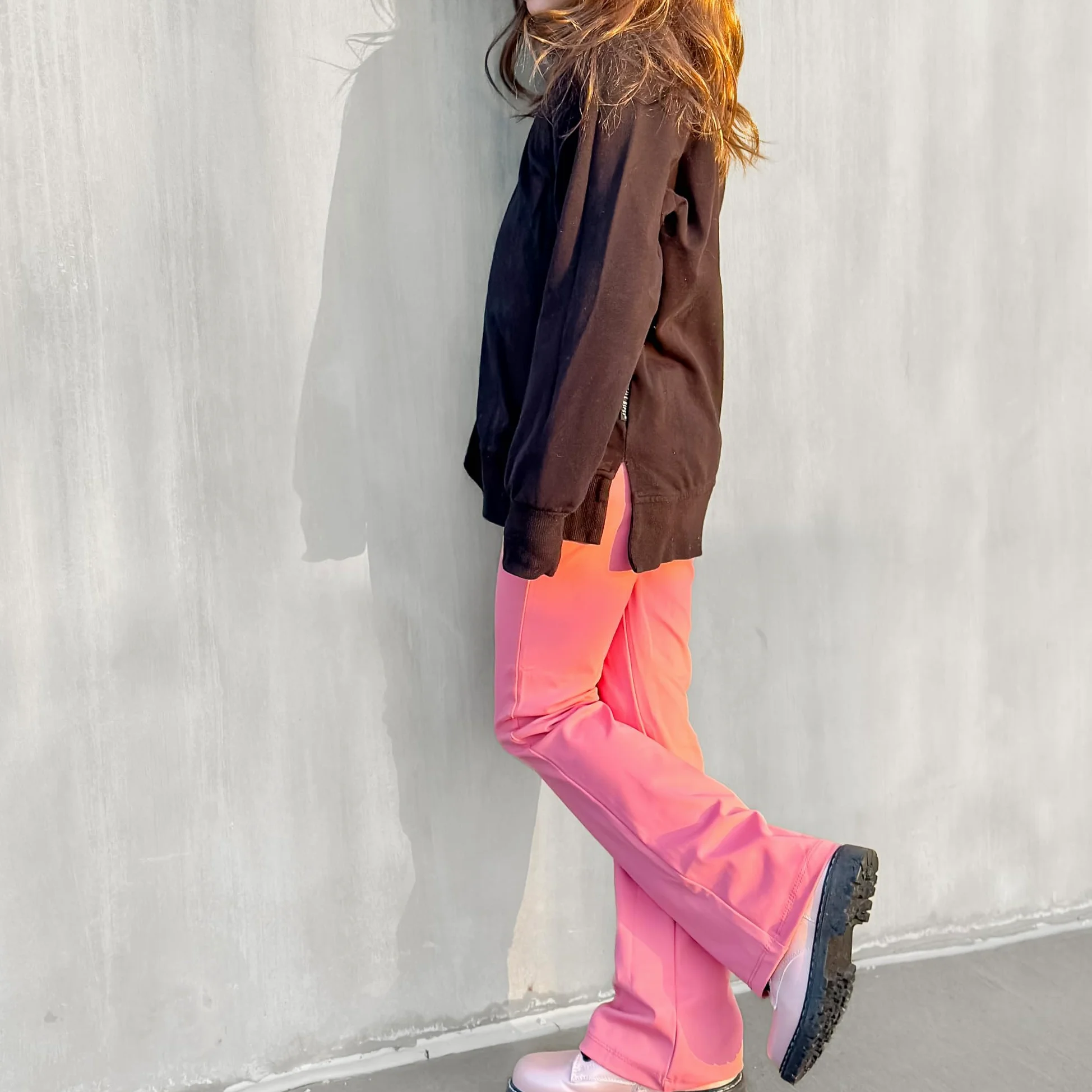 BIG ELEPHANT Polainas Acampanadas para niñas, Pantalones de Yoga Bootcut para niños, Medias Campanas para Entrenamiento de Baile