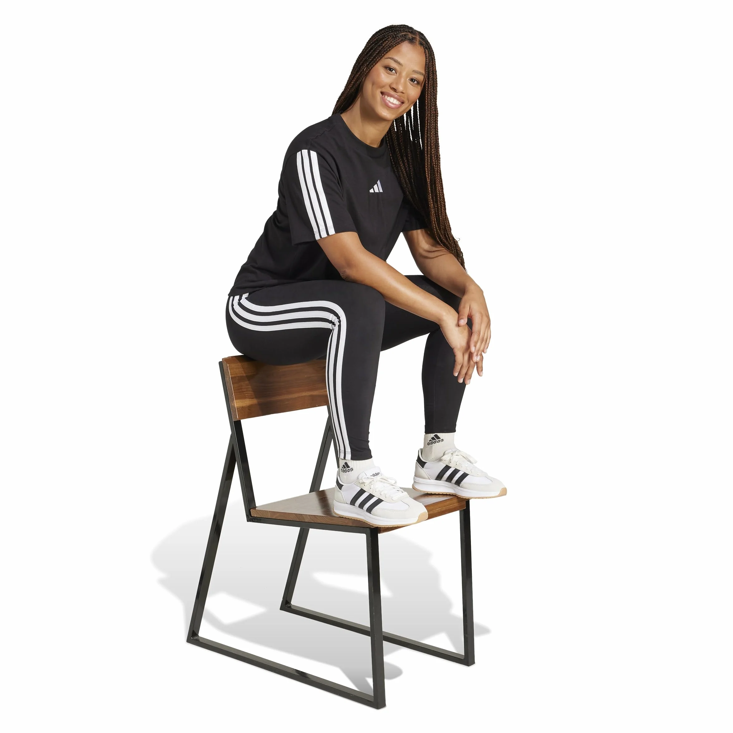 Adidas Mujer Essentials 3-Stripes Boyfriend T-Shirt