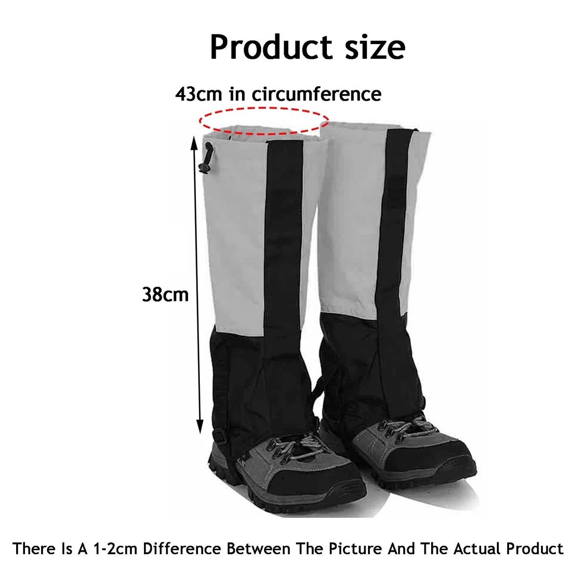 Genérico Polainas De Legging, Cubierta De Legging De Senderismo Ligera Y Ajustable Al Aire Libre, For Correr Caminar Esquiar Cazar
