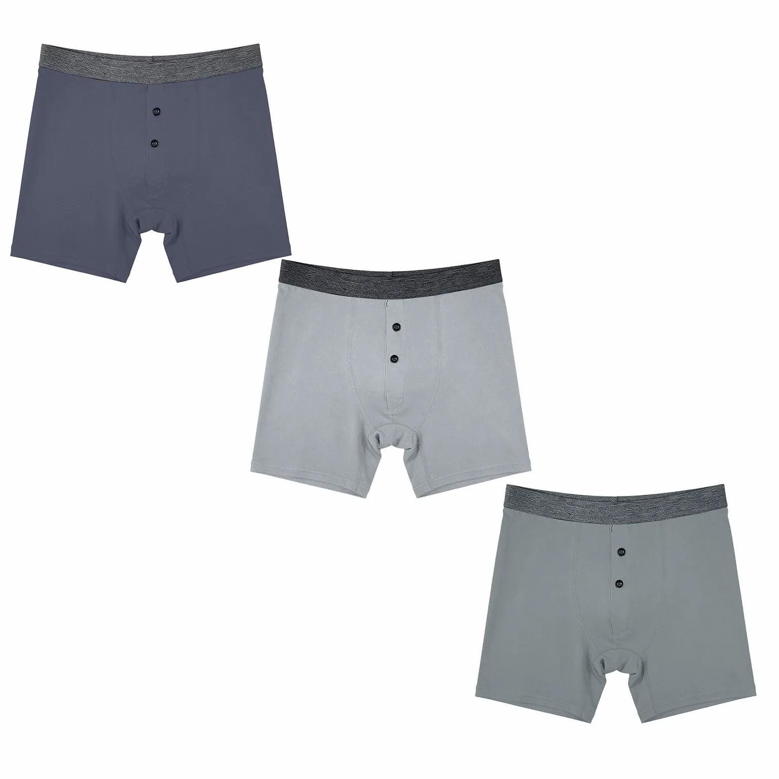 Calzoncillos bóxer para hombre, de algodón, largos, deportivos, suaves, cómodos, aireados, moldeadores de figura, ropa interior para hombre, transpirables, paquete de 3 unidades