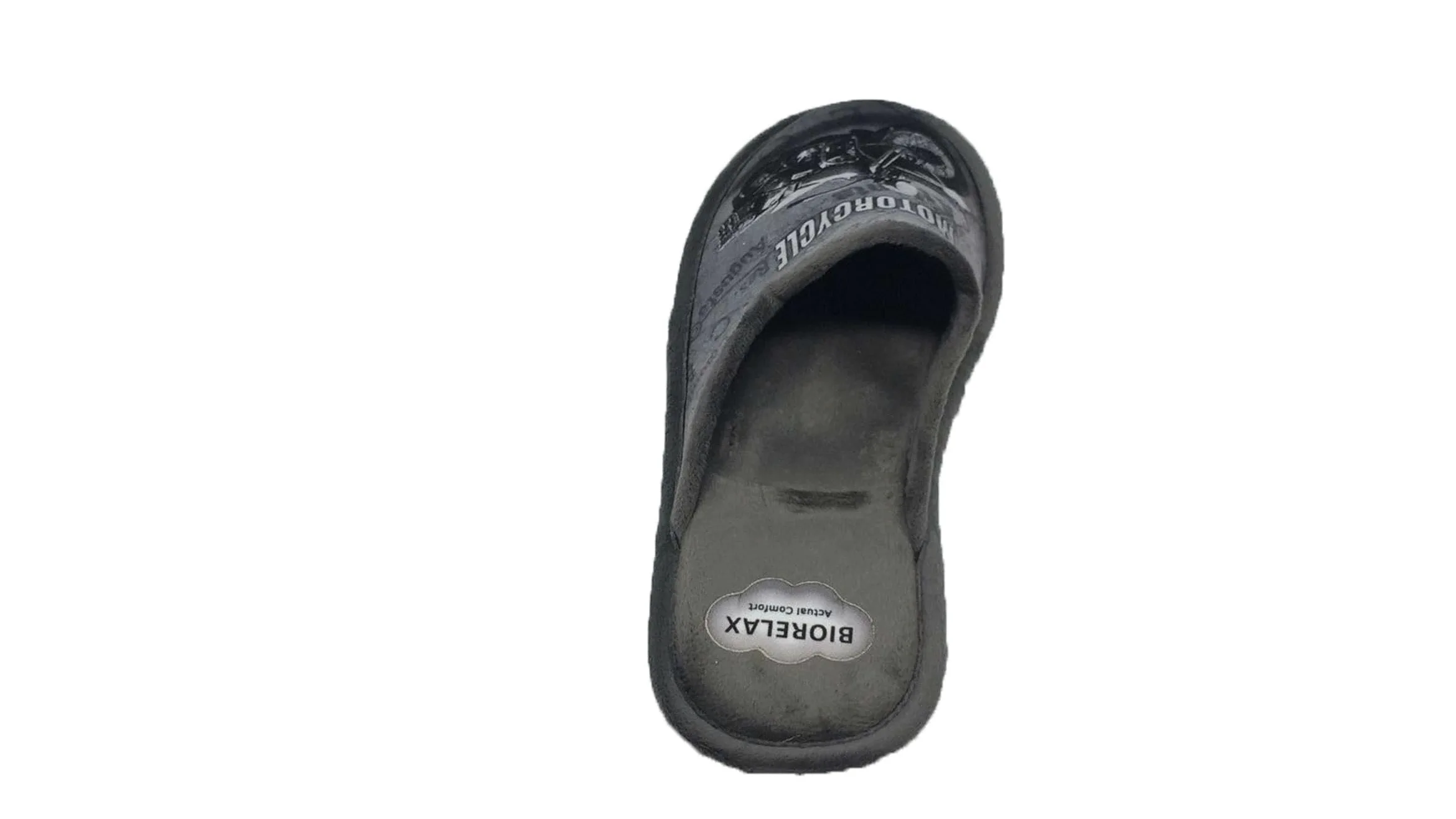 Biorelax Zapatillas de Estar por casa/Hombre Moto Gris
