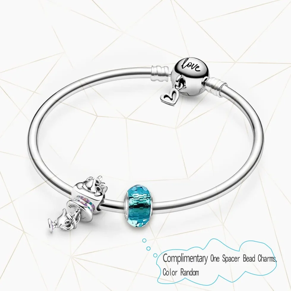 HappyStar Bead Charms para Charms Pulsera Collar Joyería Europea, Bead Charms para Mujer, Colgante Plata de Ley 925