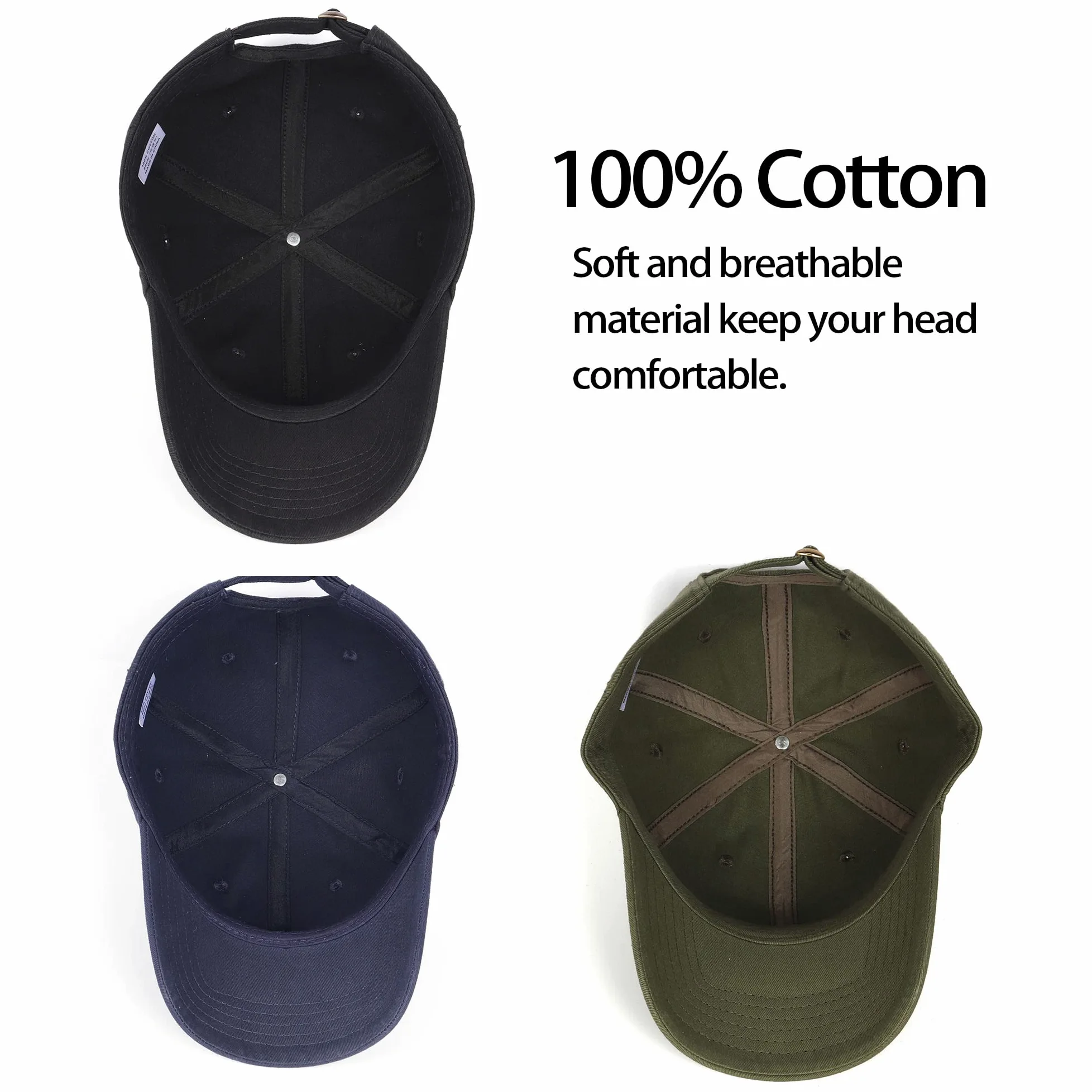 Zylioo Gorras de béisbol XL/XXL grandes para correr, gorra deportiva de gran tamaño para papá, gorra clásica de golf y tenis para cabezas grandes