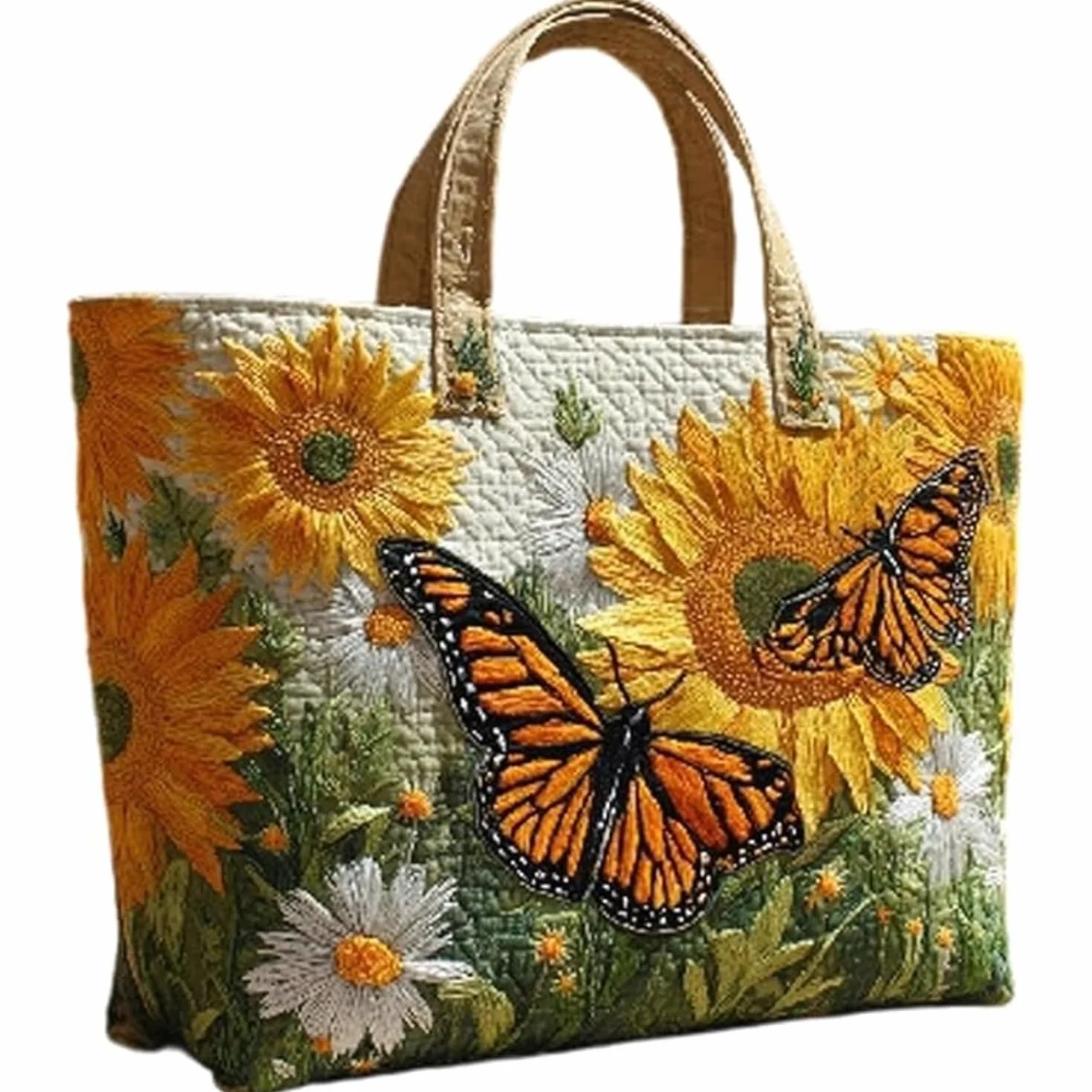 Bolso de mano acolchado vintage para mujer gran capacidad plegable