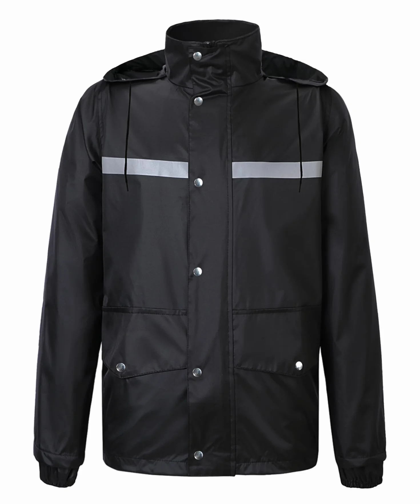 Traje de Lluvia Para Hombres 2 Piezas Impermeable Conjunto de Chaqueta y Pantalón de Lluvia Traje Impermeable de Trabajo Reflectante