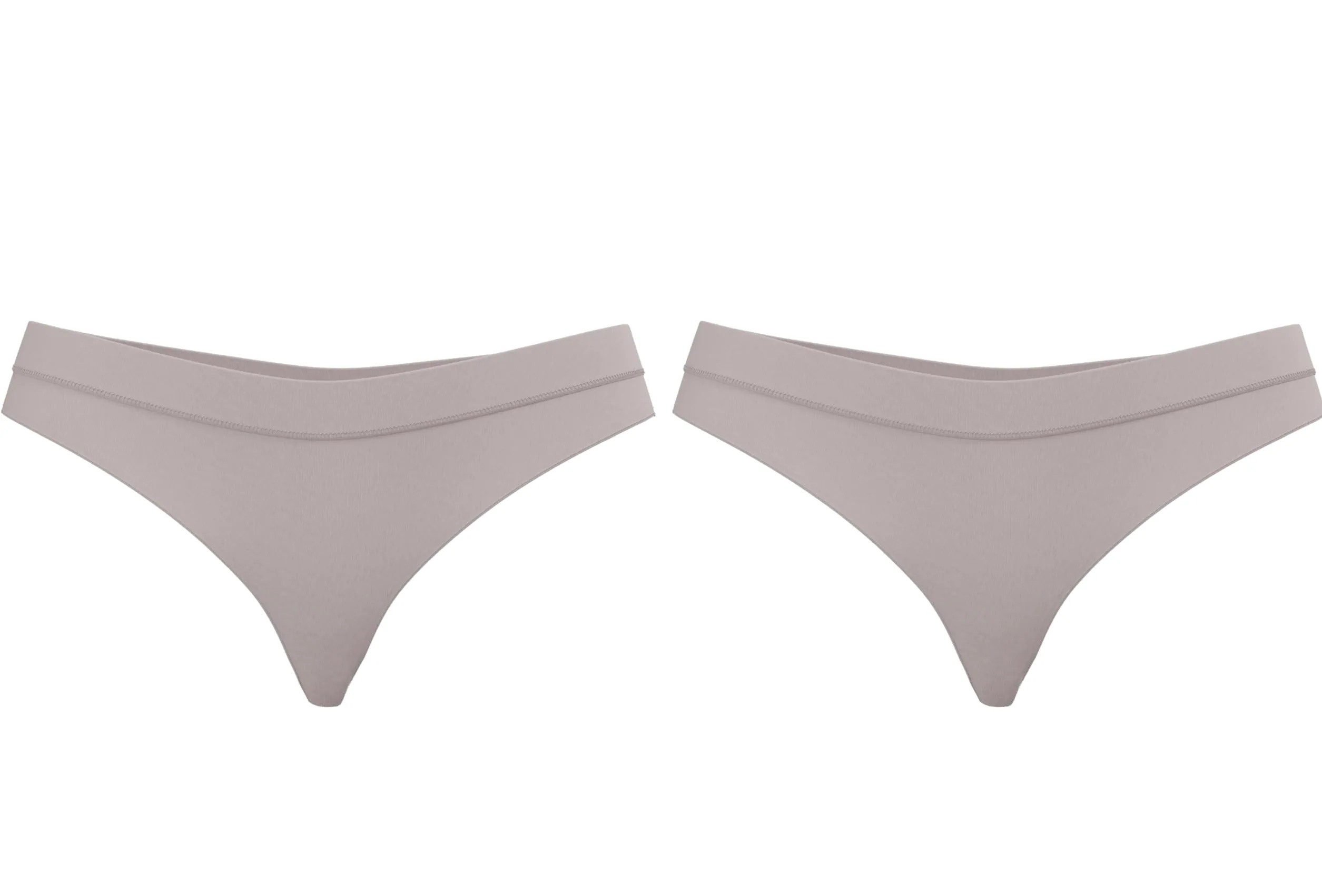 Tanga de mujer de corte alto de algodón orgánico con cintura ancha y elástica, certificado GOTS
