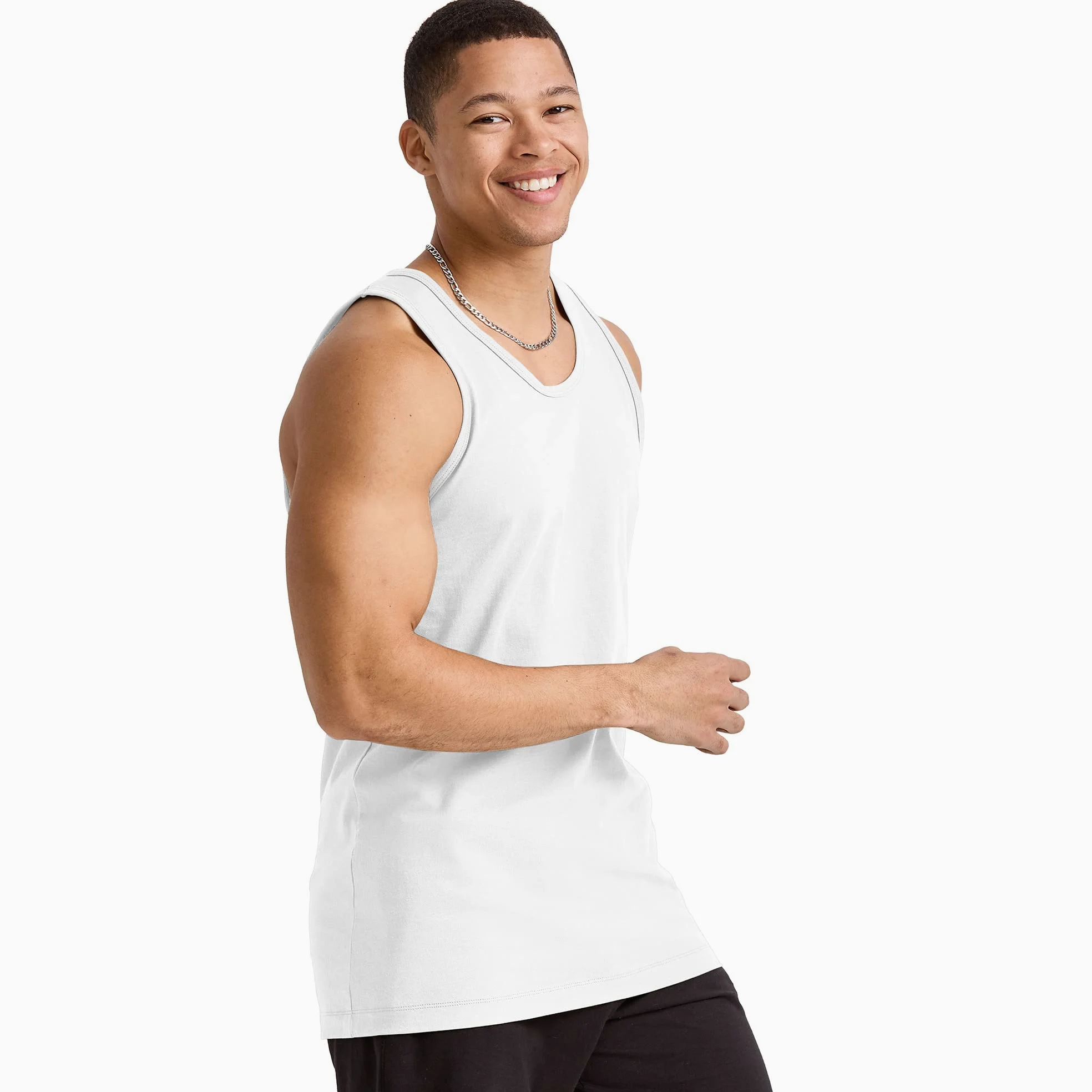 Hanes Essentials - Paquete de Camisetas Sin Mangas, Algodón de Peso Medio, Camisas Sin Mangas, Paquete de 3 Camiseta Hombre (Pack de 3)