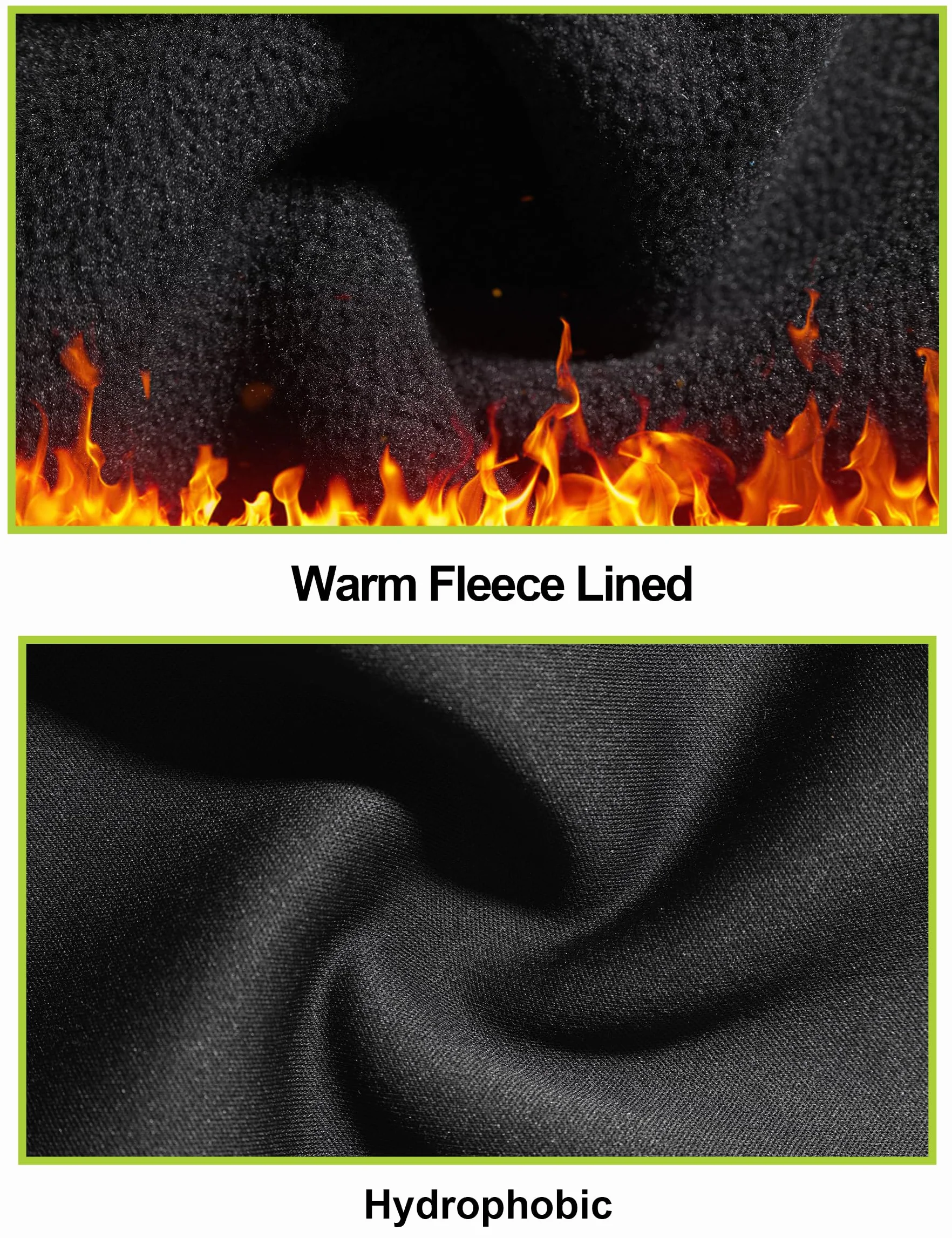 KUTOOK Pantalones Térmico Ciclismo Hombre Invierno Forro Polar Elástico