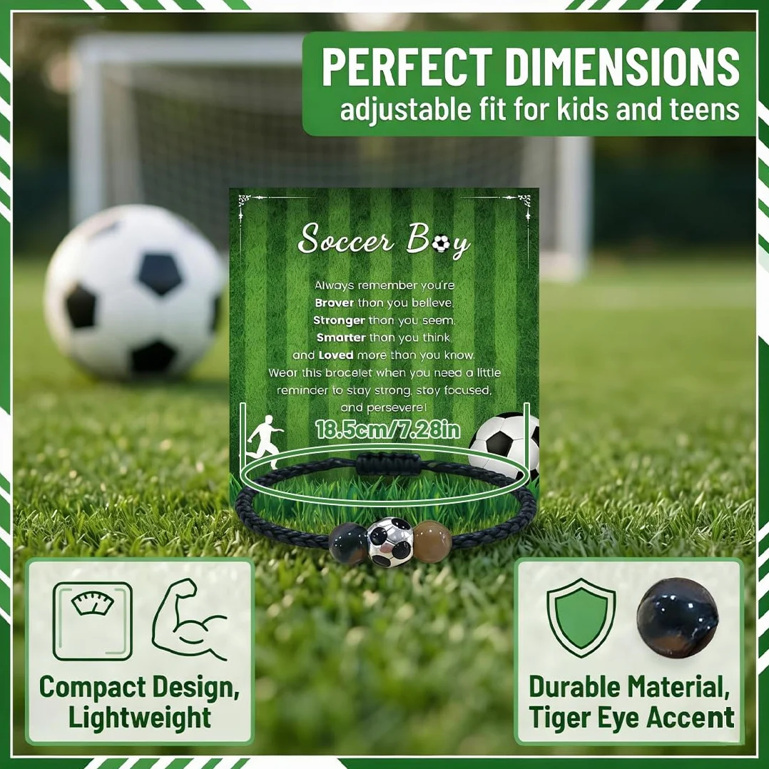 Futbol Pulsera de Regalos Regalos Futbol Niños Regalos de Futbol para Niños Cumpleaños 8-12 Años Pulsera De Fútbol Regalos Chico Originales Jovenes Regalos Unisex