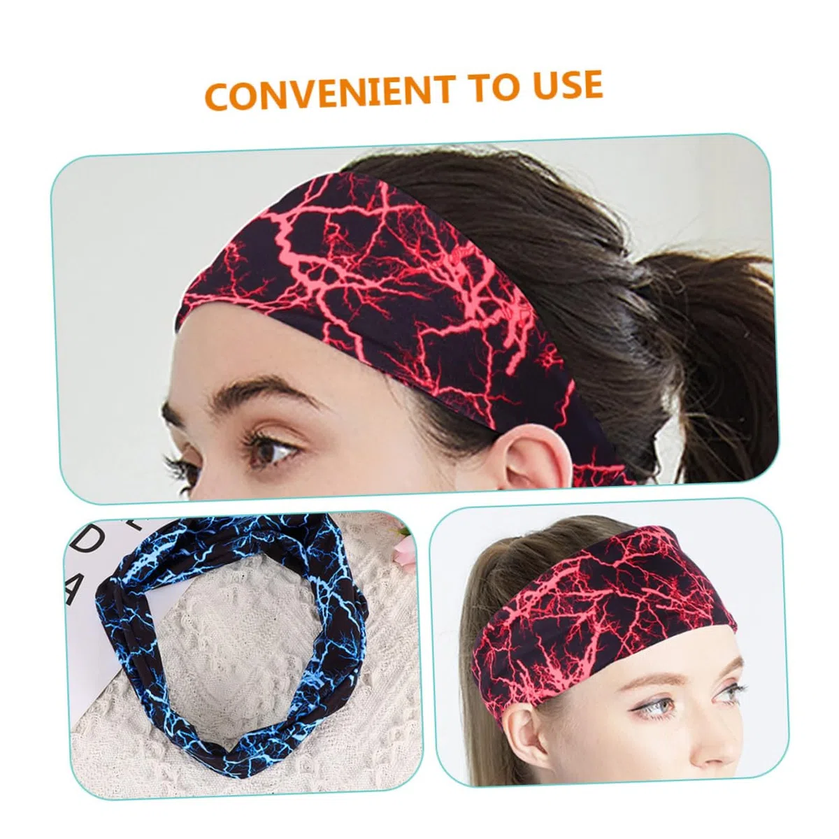 INOOMP 10piezas Bandas De Sudor Multifuncionales Deporte Bandas De Cabello Transpirables Absorbentes y para Ejercicio y Actividades