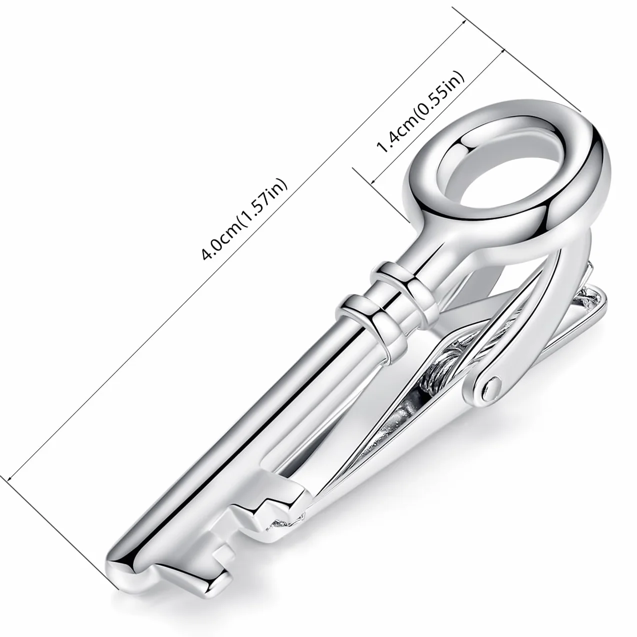 Honey Bear llave key Clip Pasador de corbata Pisacorbatas,para los hombres, corbata de tamaño corbata estrecha flaco, acero inoxidable para el regalo de boda de negocios