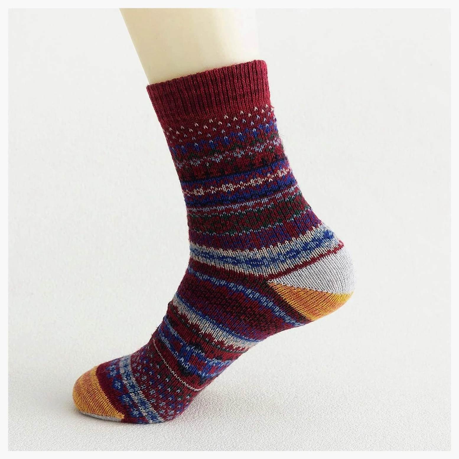 Calcetines Termicos 5 Pares De Calcetines De Lana Para Mujer, Calcetines De Invierno Cálidos De Punto Grueso Para Mujer, Calcetines Cómodos Y Acogedores Calcetines Invierno