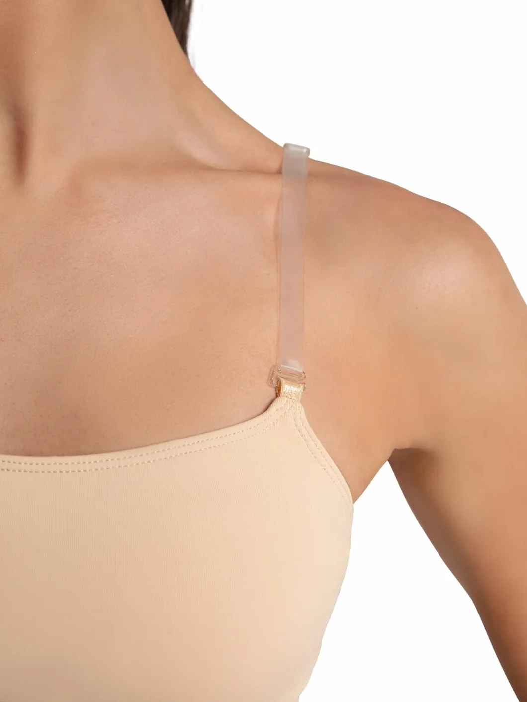 Capezio Camisole Dance Bra Women Supportive Invisible Bralette Adjustable Clear Straps Under Leotards Costumes Dance Underwear