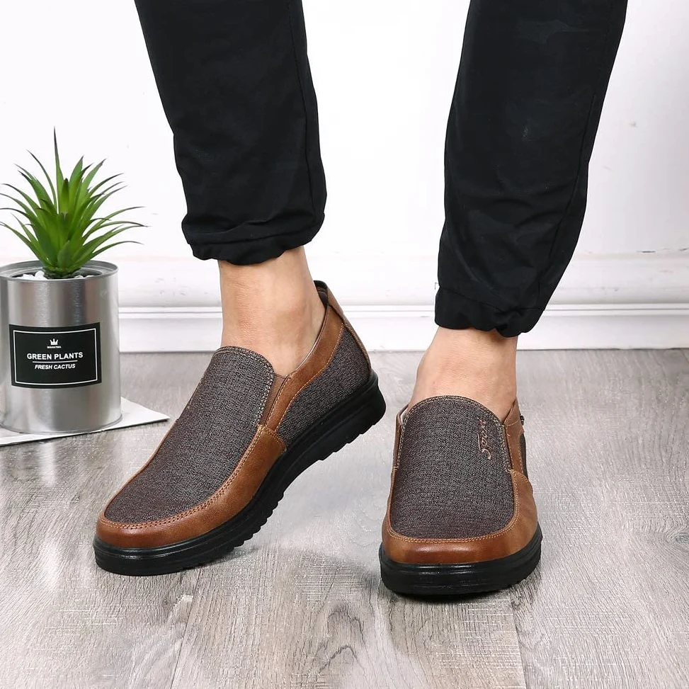 Zapatos sin Cordones Hombre Cuero Mocasines Casual Zapatillas Casa para Centavo Ponerse Conducción Formal Negocios Barco Cómodos Caminar
