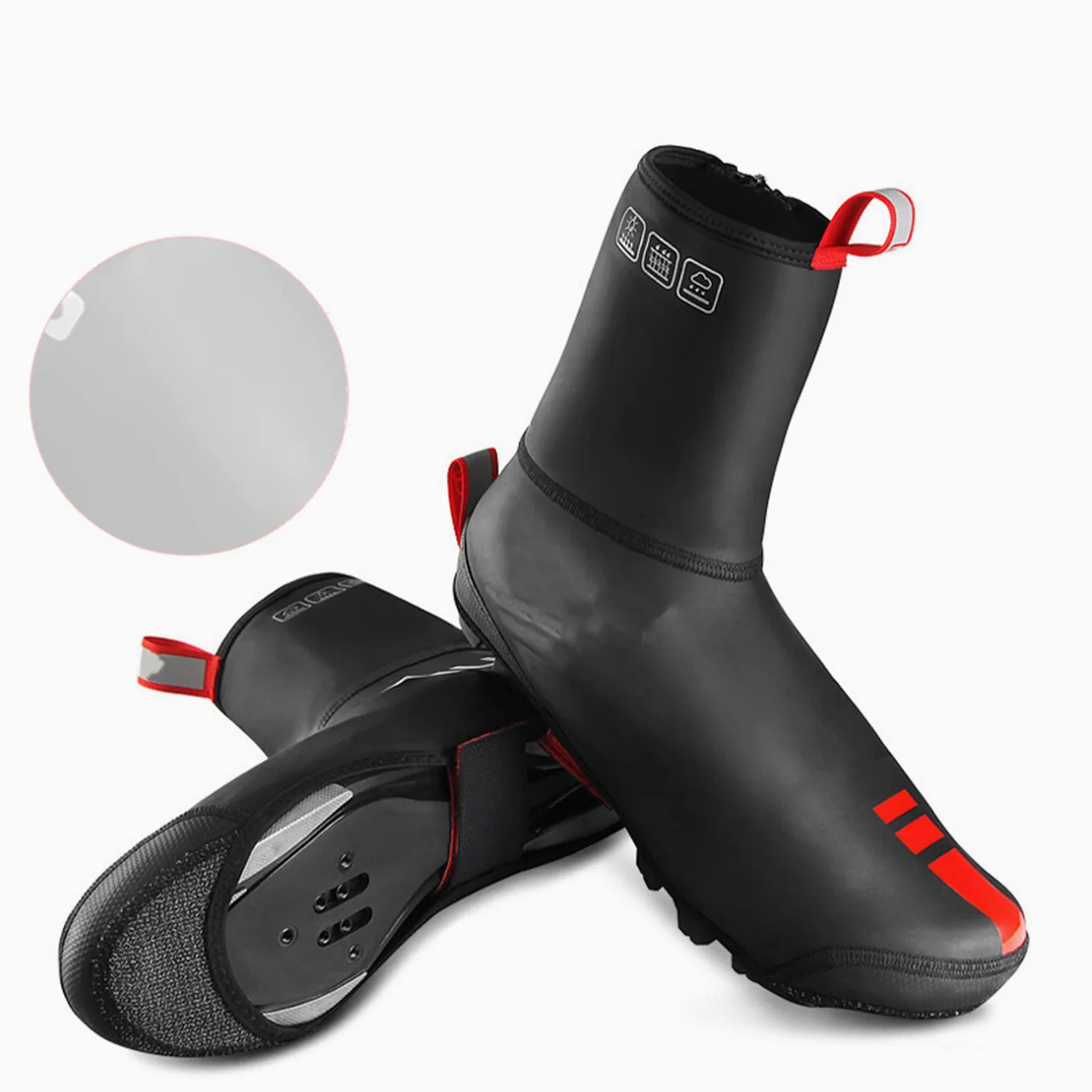 Cubrezapatillas de Ciclismo Fundas para Botas Impermeables a Prueba de Polvo Invierno Deportes al Aire Libre Cálido Térmico Cubrezapatillas de Ciclismo Botines de Bicicleta de Carretera/Montaña