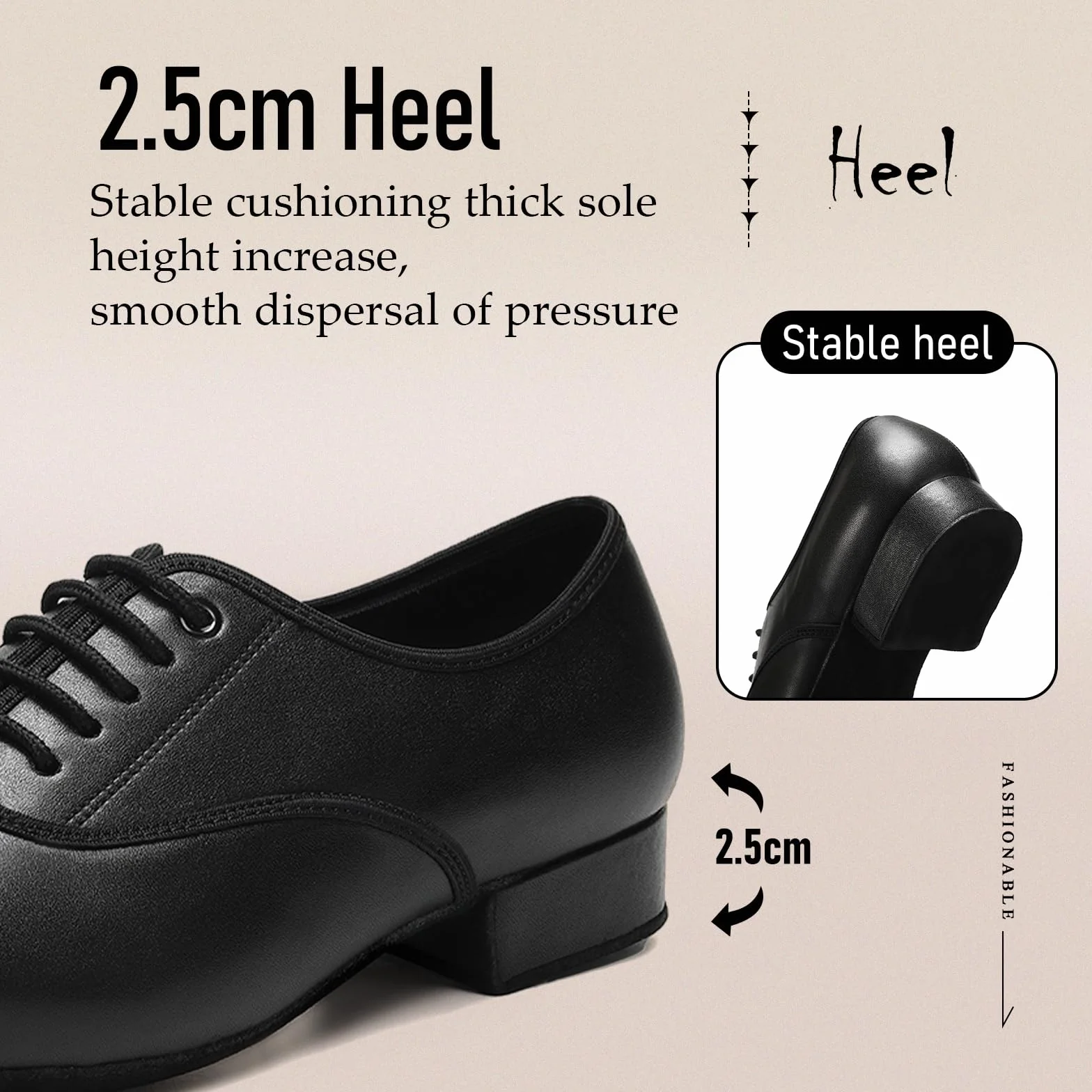 Zapatos de Baile Latino Hombre con Cordones Moderno de tacón bajo Tango práctic de salón,Modelo-PUNMD