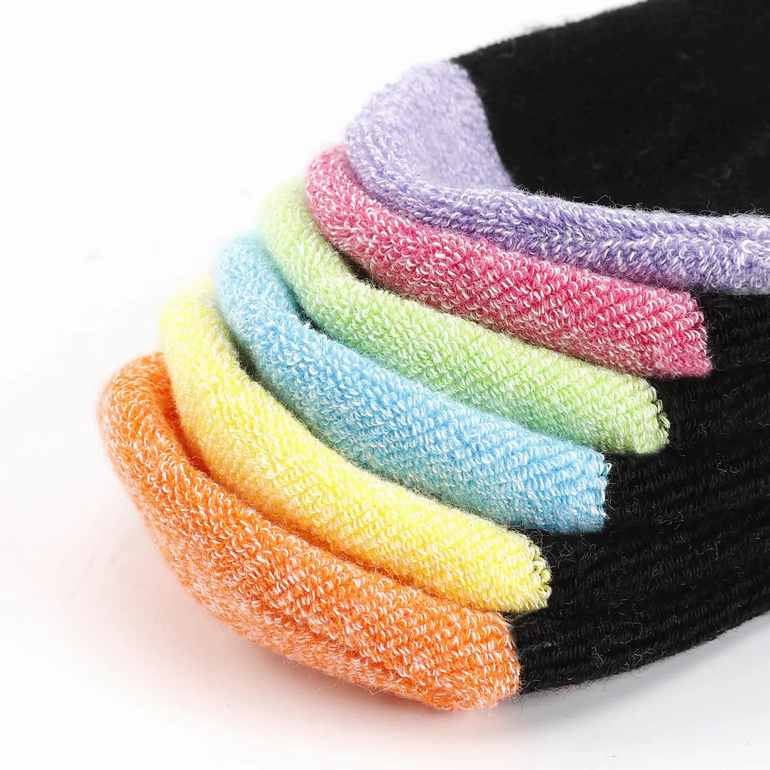 Hepsibah Calcetines deportivos de algodón grueso acolchado de corte bajo para mujer, paquete de 6