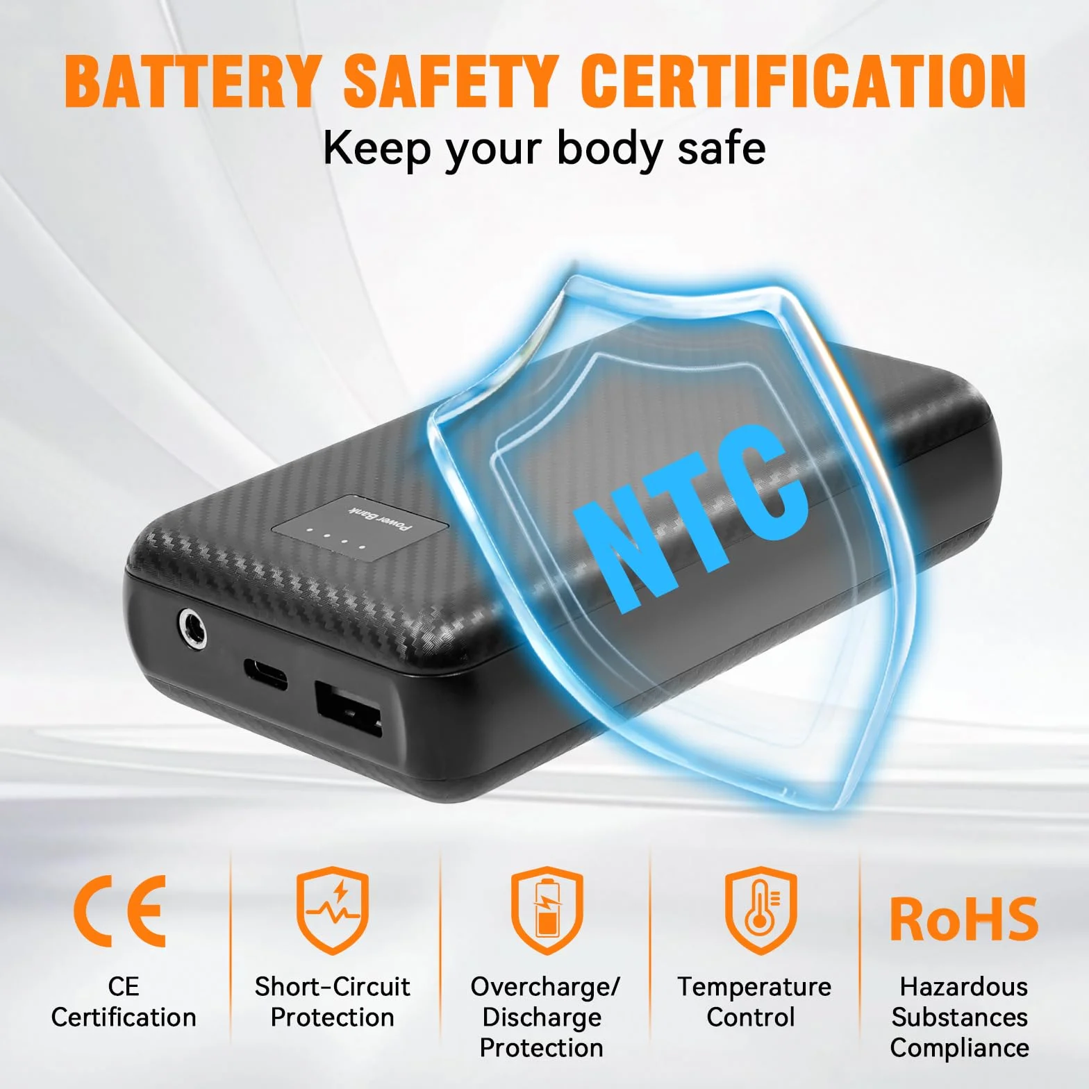 Tiazhan Chaleco Calefactable con Batería 16000 mAh, 3 Temperaturas Ajustables, Recargable para Esquí y Camping