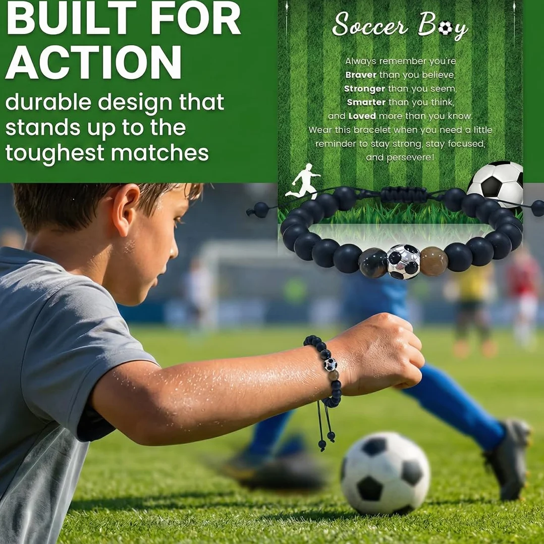 Futbol Pulsera de Regalos Regalos Futbol Niños Regalos de Futbol para Niños Cumpleaños 8-12 Años Pulsera De Fútbol Regalos Chico Originales Jovenes Regalos Unisex