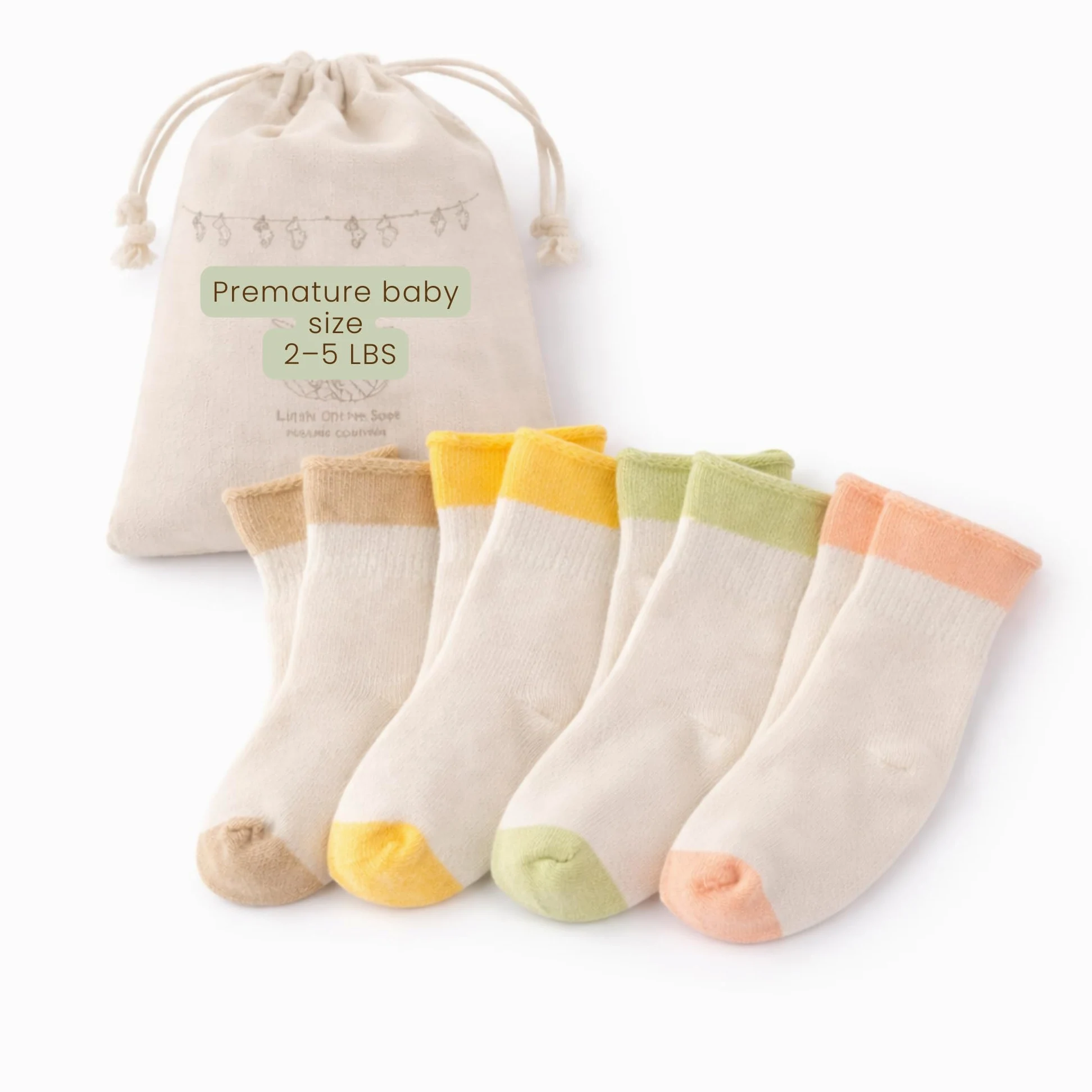 Calcetines básicos para bebés y niños recién nacidos (6 paquetes) – Calcetines prematuros de algodón orgánico – imprescindibles para pies pequeños
