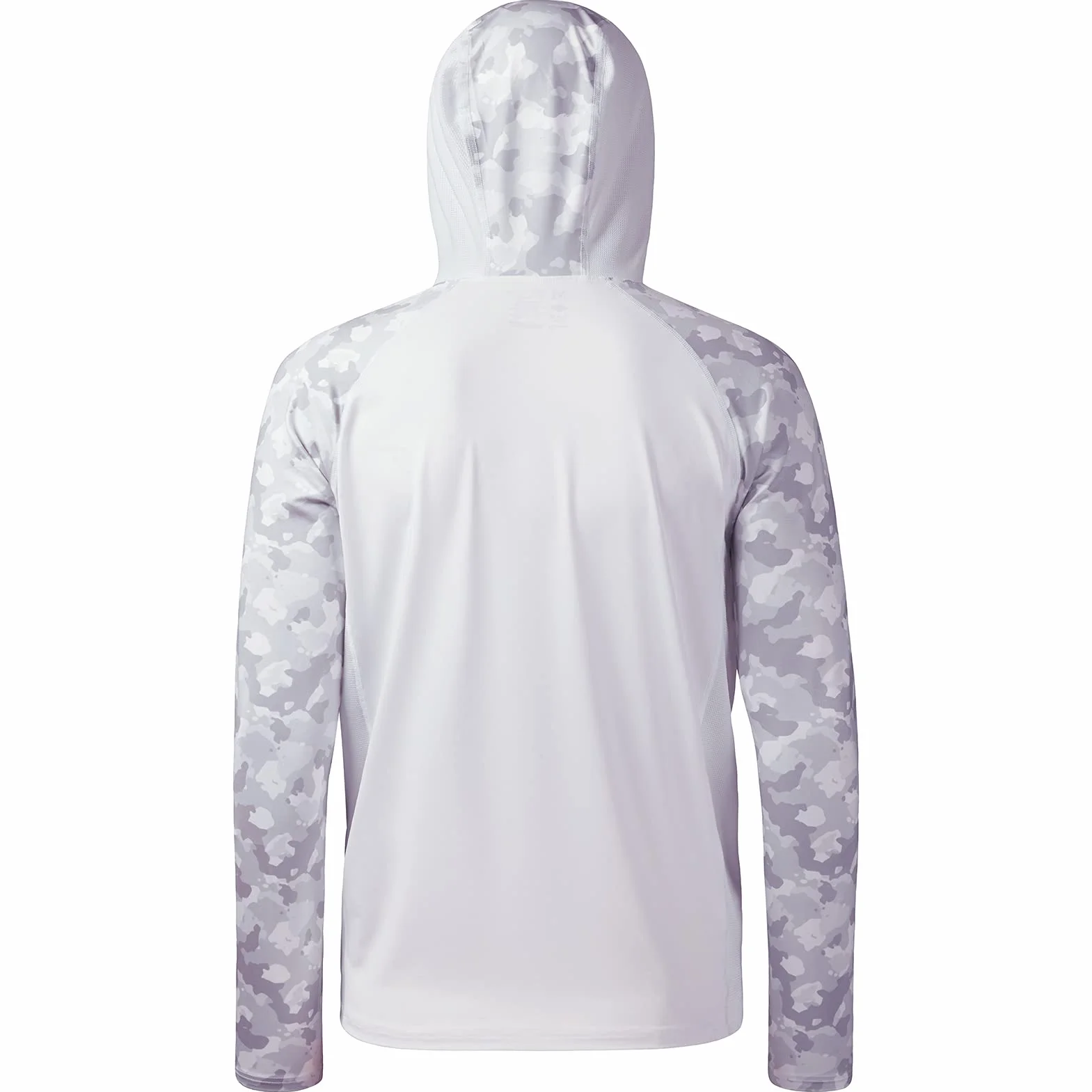 Bassdash Camiseta de Pesca de Rendimiento UPF 50 para Hombre con Capucha de refrigeración de Camuflaje de Manga Larga
