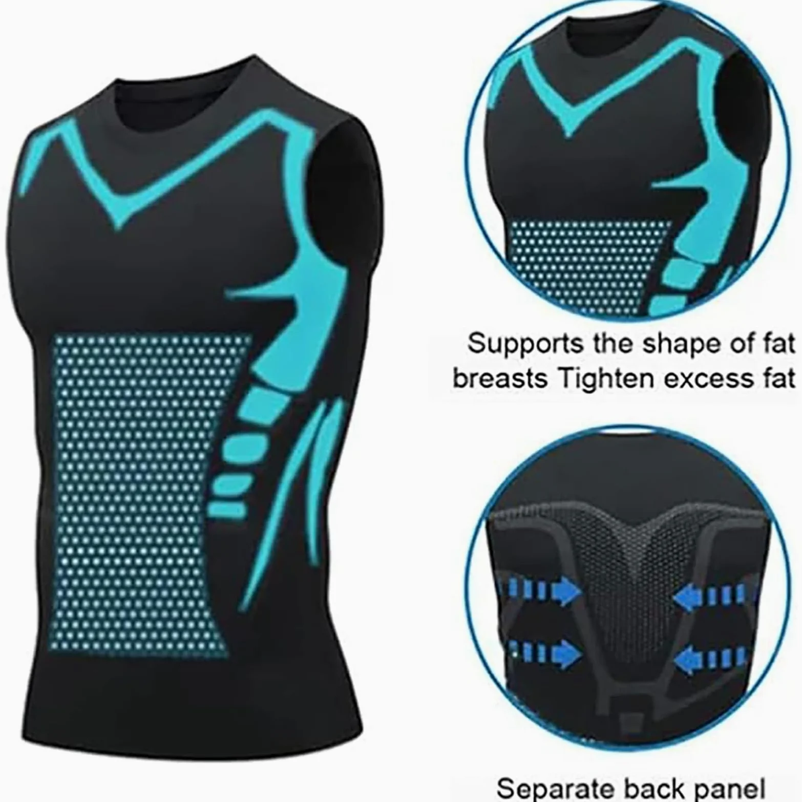 Camiseta De Compresión Sin Mangas para Hombre, Transpirable, Elástica Y De Secado Rápido, Ideal para Correr Y Entrenar En El Gimnasio.