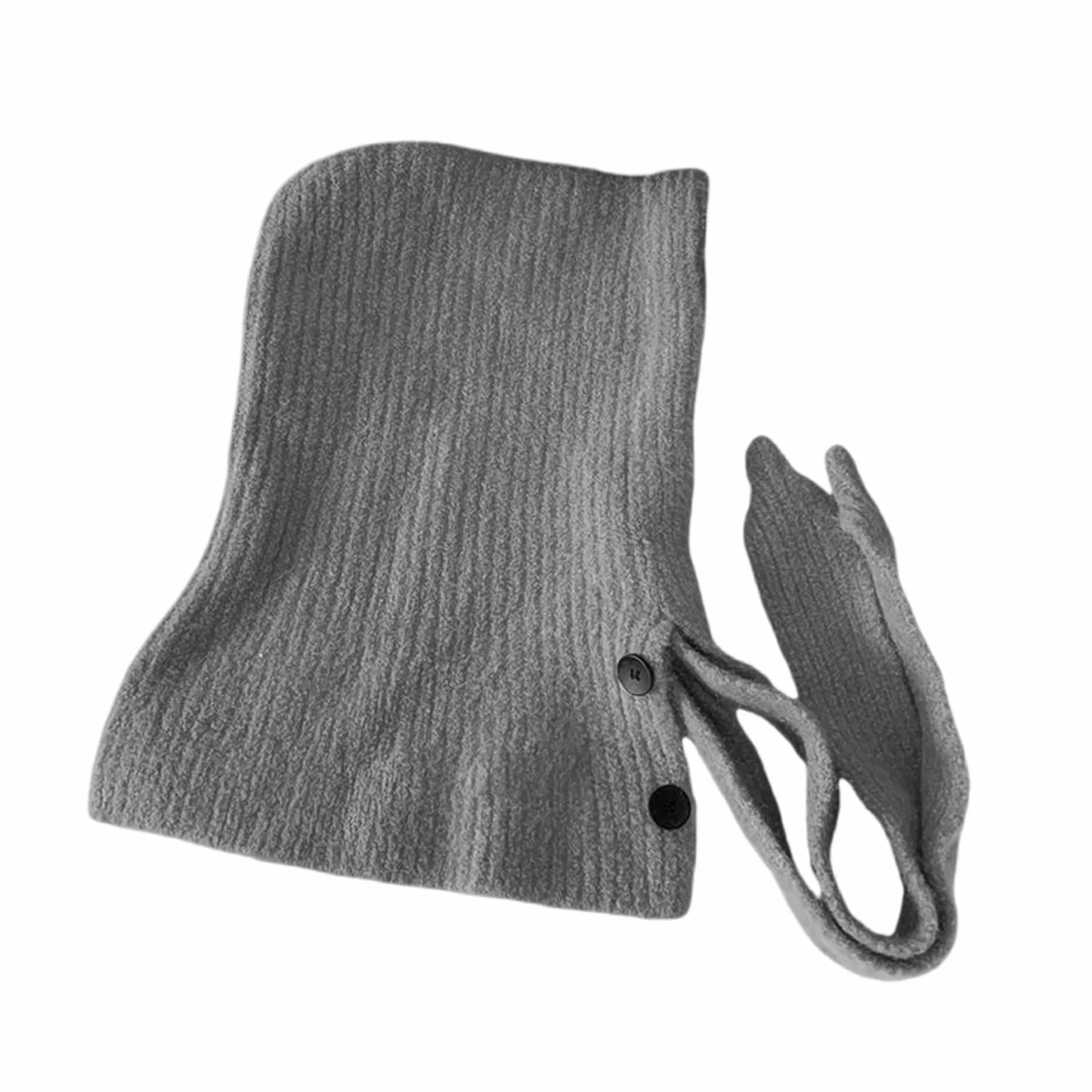 Gorro con capucha de estilo coreano popular con protección para el cuello, bufanda de mezcla de lana suave para clima frío, esencial para clima frío