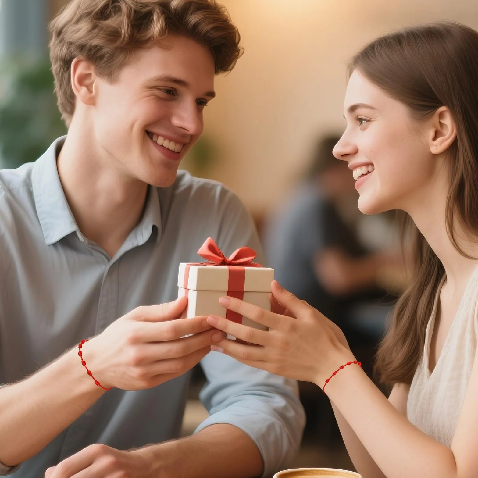 Pulsera Roja de 7 Nudos Suerte Protección Amuleto Hilo Ajustable Hecho a Mano