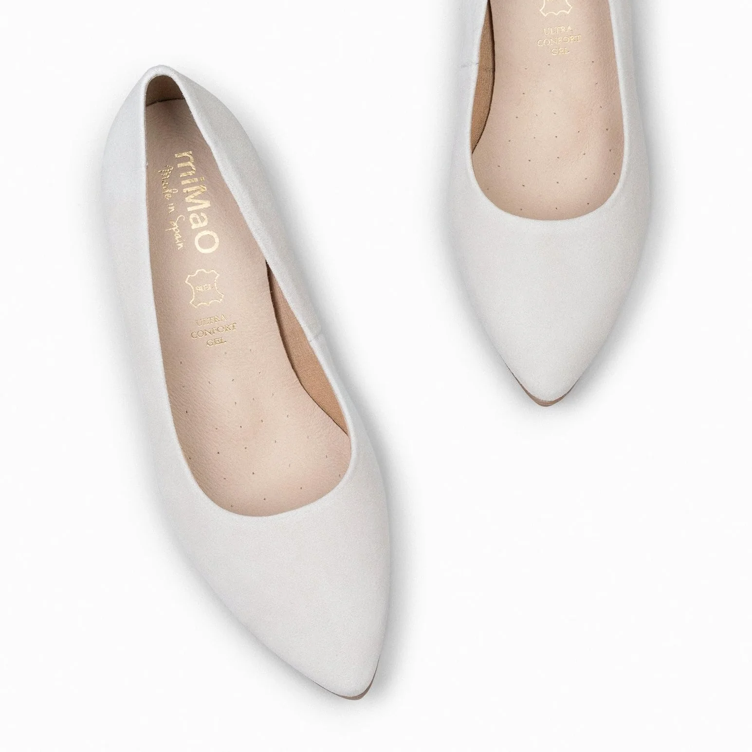miMaO. Zapatos de Mujer tacón Ancho en Piel de Ante. Plantilla de Gel. Diseñado y Fabricado en España