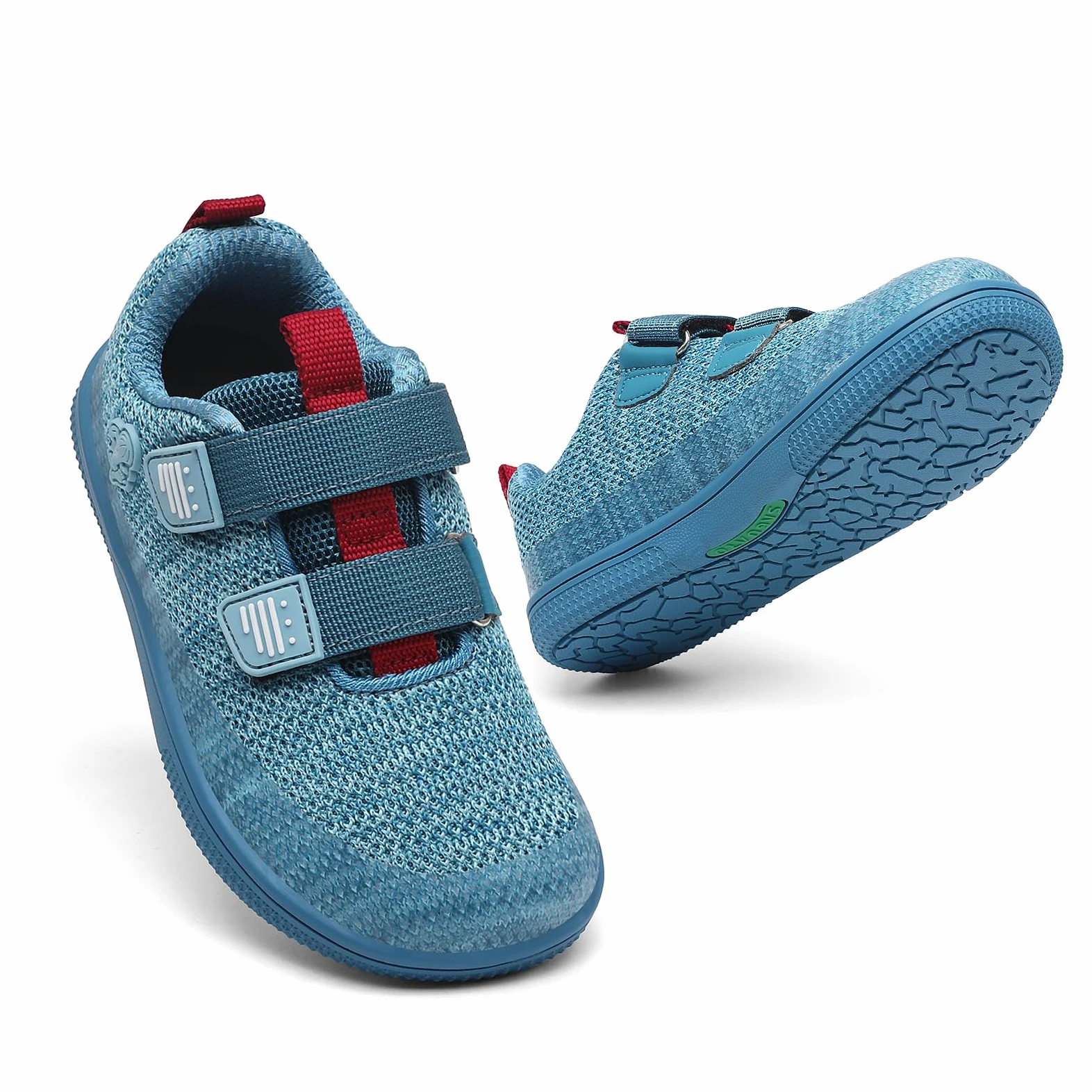 Saguaro Zapatos Barefoot para niños, Cierre de Gancho y Bucle y Puntera Ancha, Zapatos Infantiles Casuales para el día a día y el Colegio, Gr.25-36