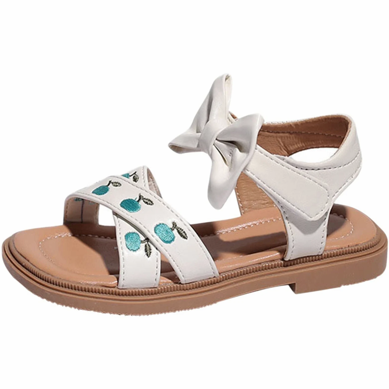 RXZCHH Generisch Sandalias para Niñas Verano Bebé Niñas Zapatos De Princesa Suela Suave Zapatos Romanos Bordados