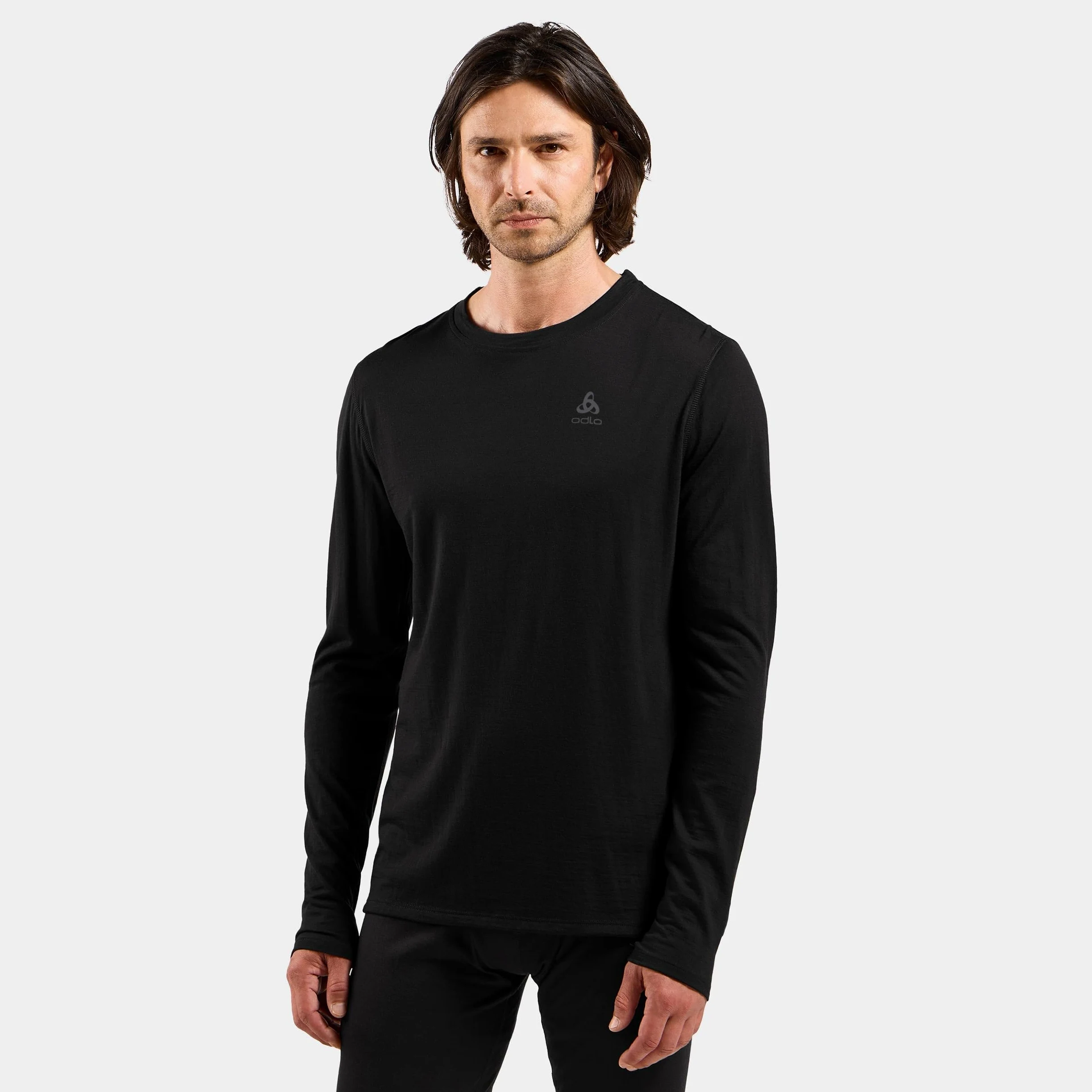 Odlo Merino 160Crew Camiseta de Manga Larga Hombres Black