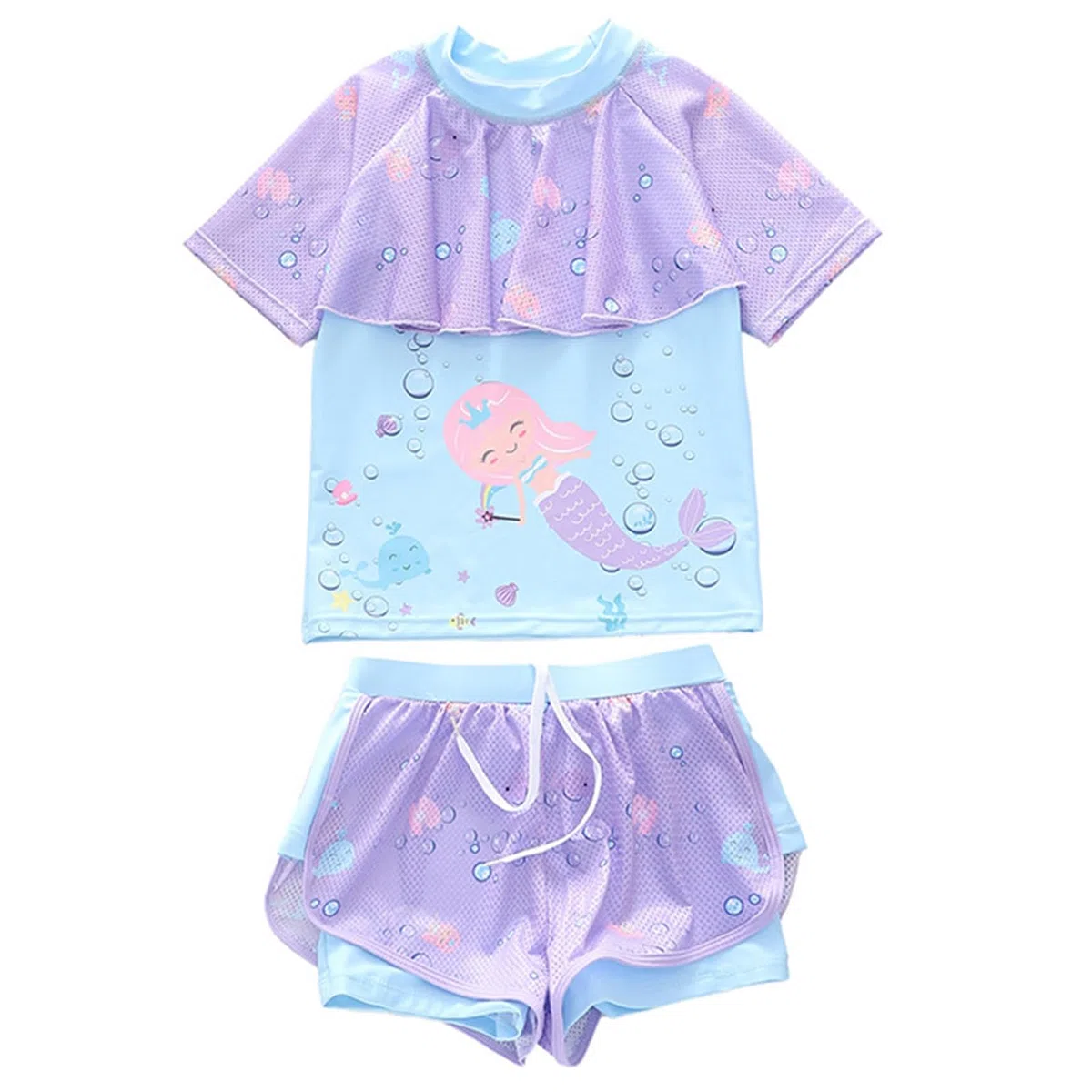 Bañador de triángulo para niñas con falda, traje de baño de dos piezas para niñas, dulce, deportivo, para niños y adolescentes, con ajuste cómodo
