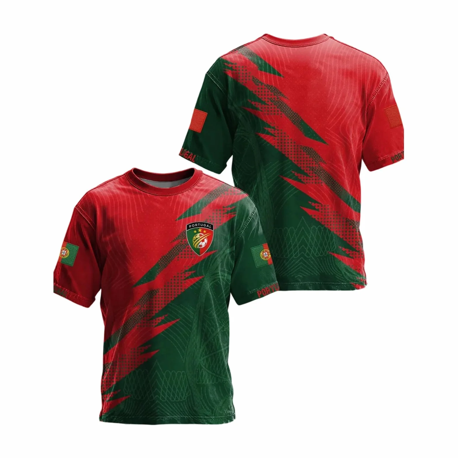 Genérico Camiseta De Portugal 2026,Camiseta De Manga Corta con Cuello Redondo Y Estampado De Estilo De Equipo De FúTbol Camiseta Informal para El DíA A DíA