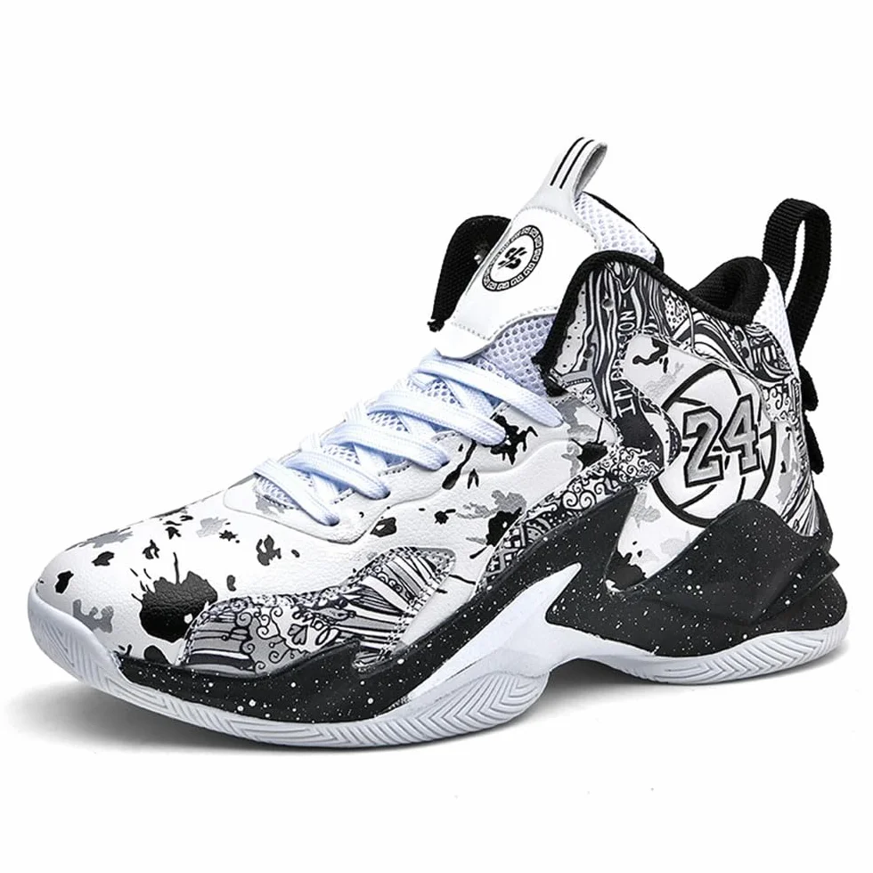 Zapatos de Baloncesto Hombre Mujeres Graffiti Caña Alta Unisex Antideslizantes Cómodos 35-45 EU