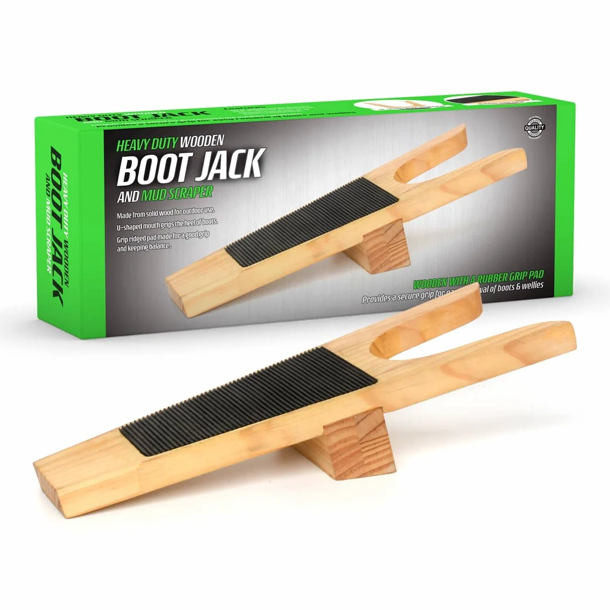 CKB LTD Sacabotas Botas de Madera para Botas Wellington removedor de Botas de Agua y raspador de Barro, Herramienta de eliminación portátil Resistente a la Intemperie