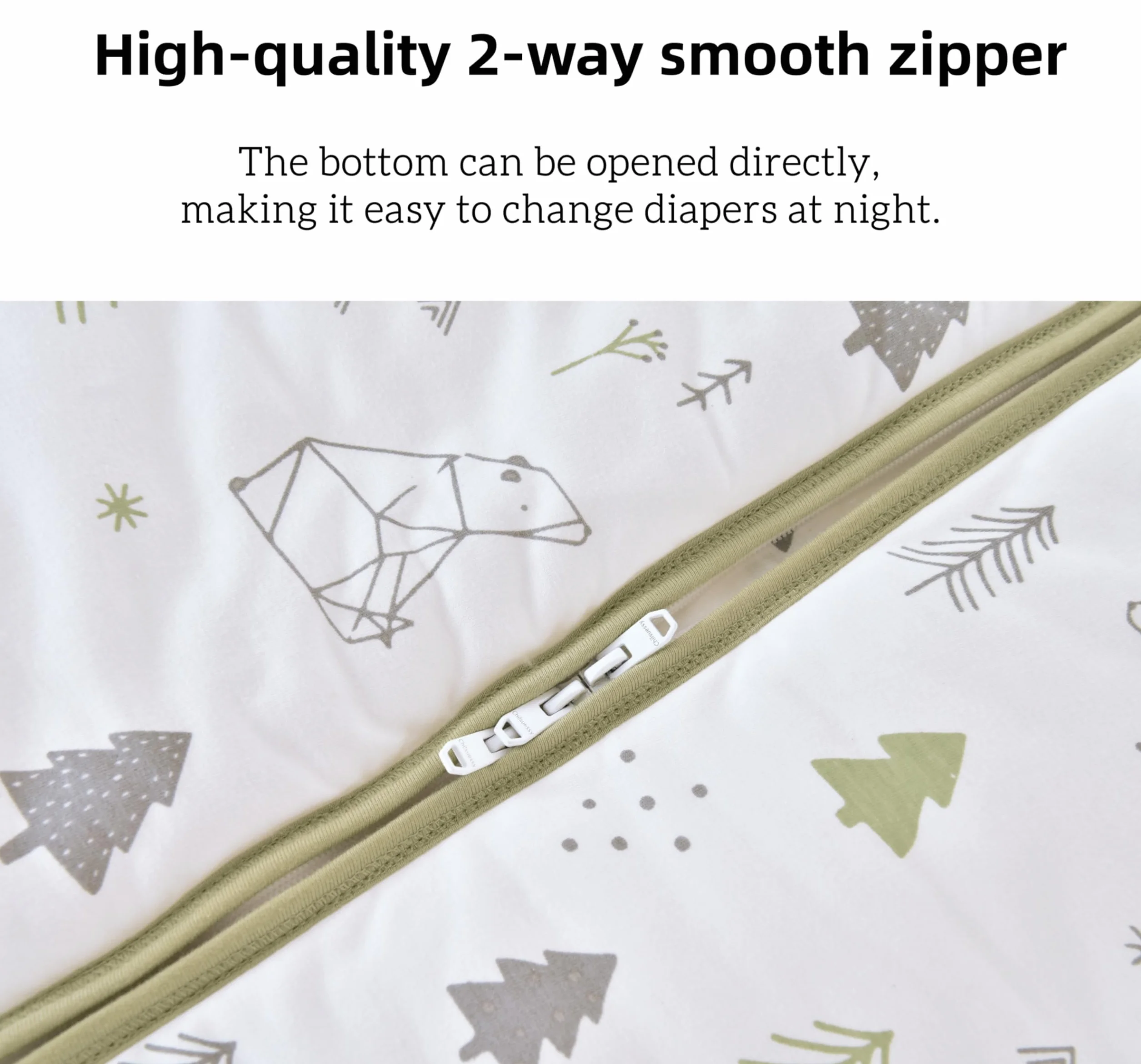 Chilsuessy Pack de 2 sacos de dormir para bebé con perneras, 1,5 tog, 100% algodón, para todo el año, saco de dormir con pies, para niños