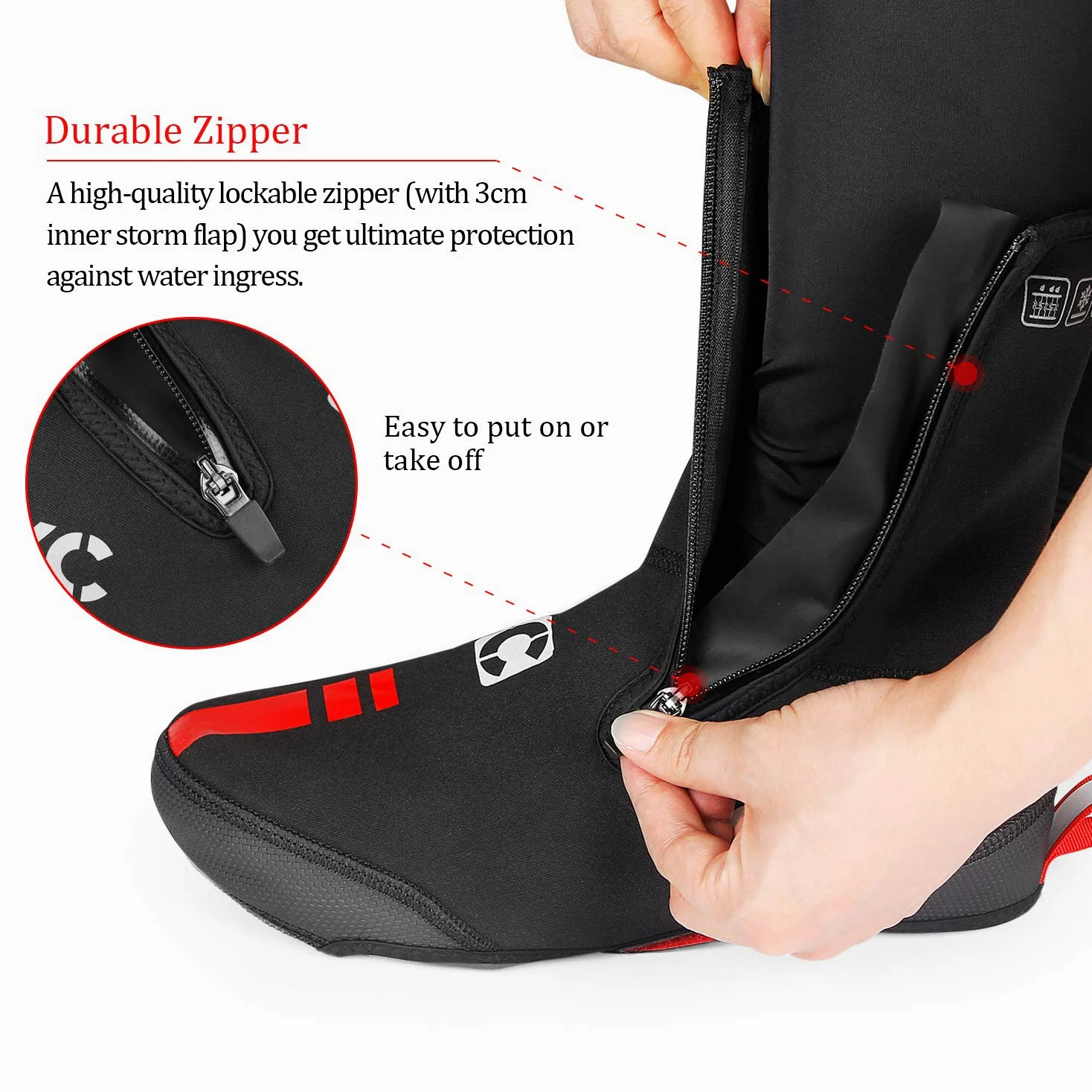 CXWXC Cubiertas para Zapatos de Ciclismo de Neopreno, Impermeables, térmicas de Invierno, térmicas y cálidas, para Hombres y Mujeres, Botas de Bicicleta de montaña