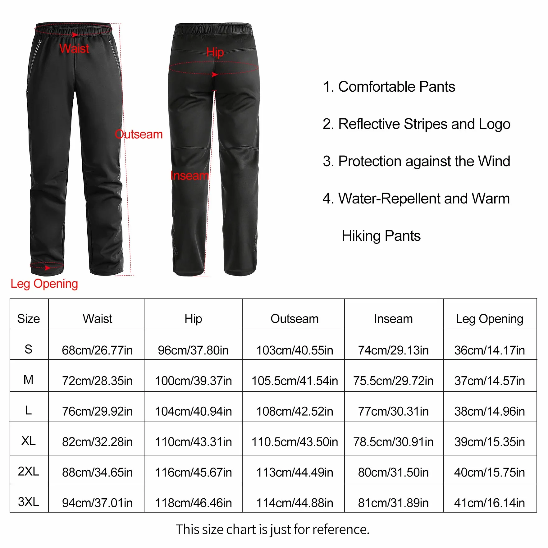 LAMEDA Pantalones Largos Hombre Invierno Cortavientos Térmicos Elásticos Forro Polar Ciclismo Repele Agua