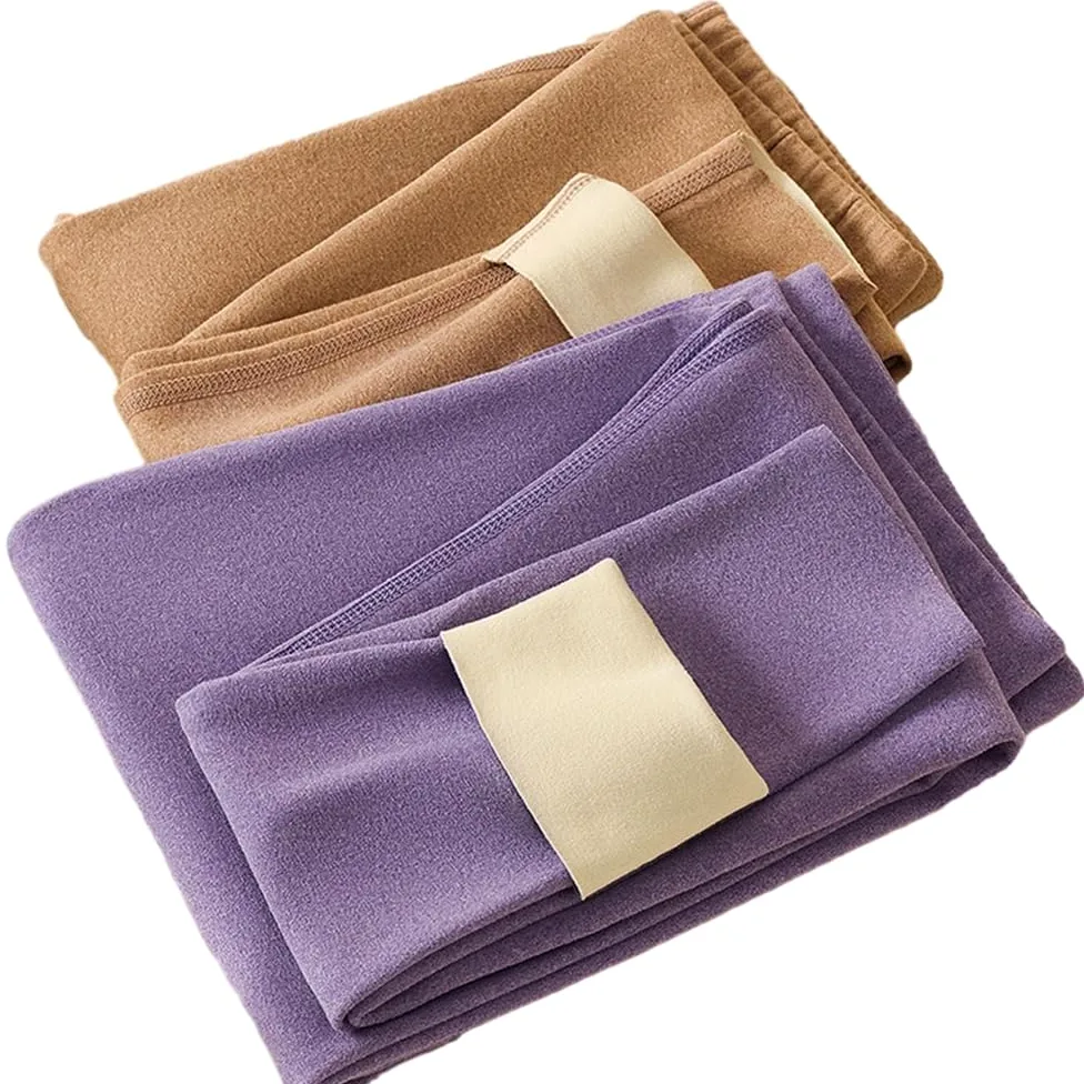 OFFSUM Ropa Interior Térmica Mujer - Terciopelo Cálido Sin Costuras Lencería Delgada Elástico Sexy Conjuntos De Ropa Interior Térmica Mujeres Invierno Ropa De Dormir Ropa Diaria