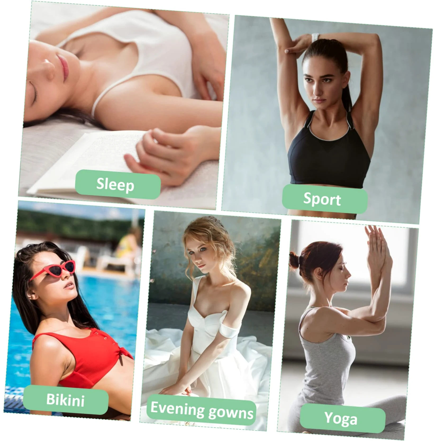 Healeved Almohadillas de Sujetador 12 Pares Xxl de Fibra Elástica | Desmontables y Lavables, Tallas 85d 90a 90b 90c 90d, para Mujer y Niña