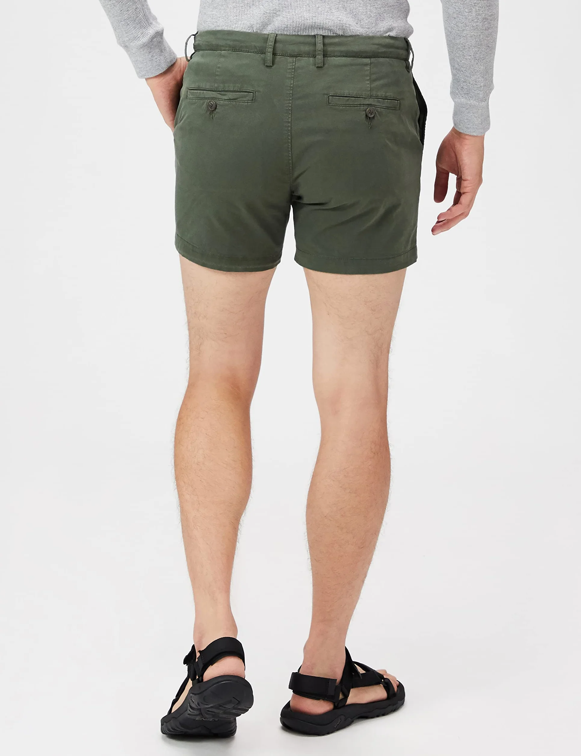 Amazon Essentials Hombre Pantalones Cortos Chinos Elásticos y Cómodos con Frente Plano y Corte Ajustado de 13cm