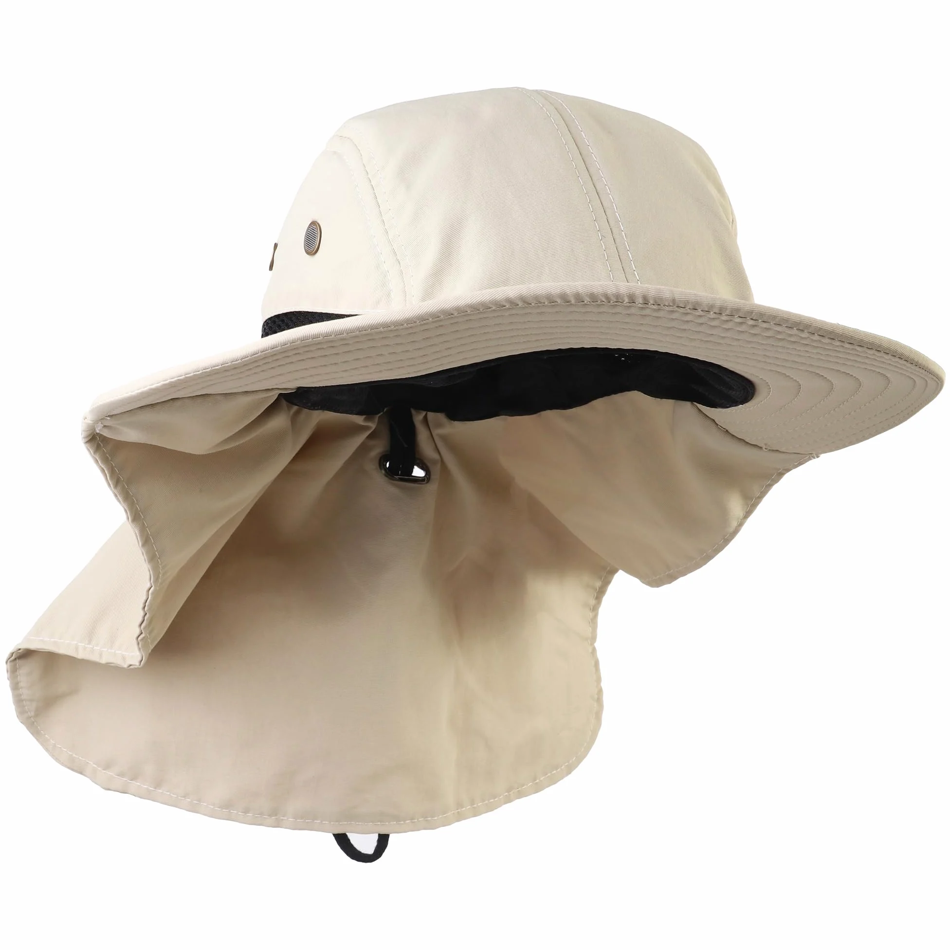 Falari Sombrero de sol para exteriores, ala ancha con solapa para el cuello, sombrero de safari, senderismo, jardinería, pesca