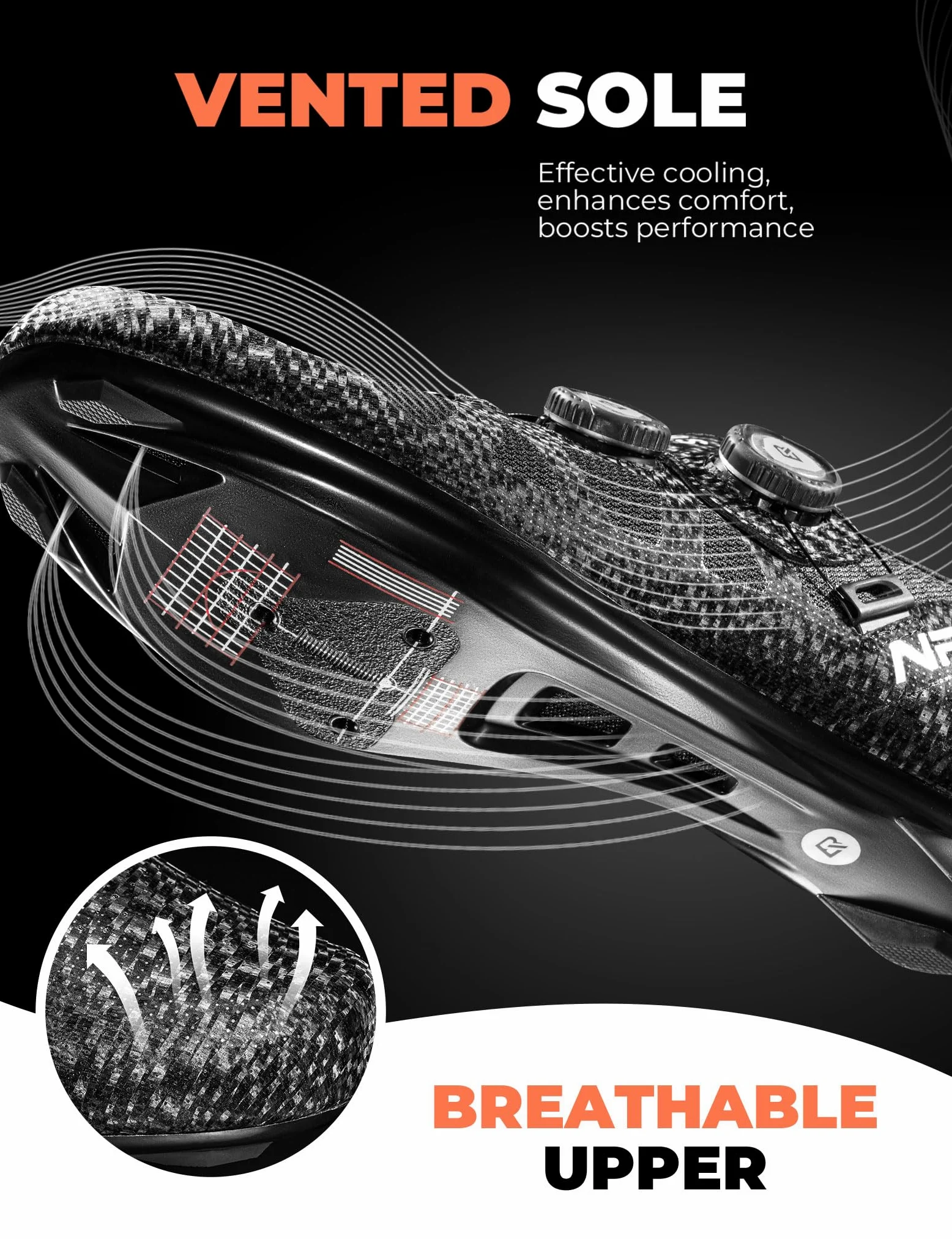 ROCKBROS Zapatilla de Ciclismo para Hombre y Mujer, Zapatos Bicicleta de Carretera MTB Compatible con Calas SPD-SL/KEO, Calzado con Suela de Nailon para Competición y Entrenamiento