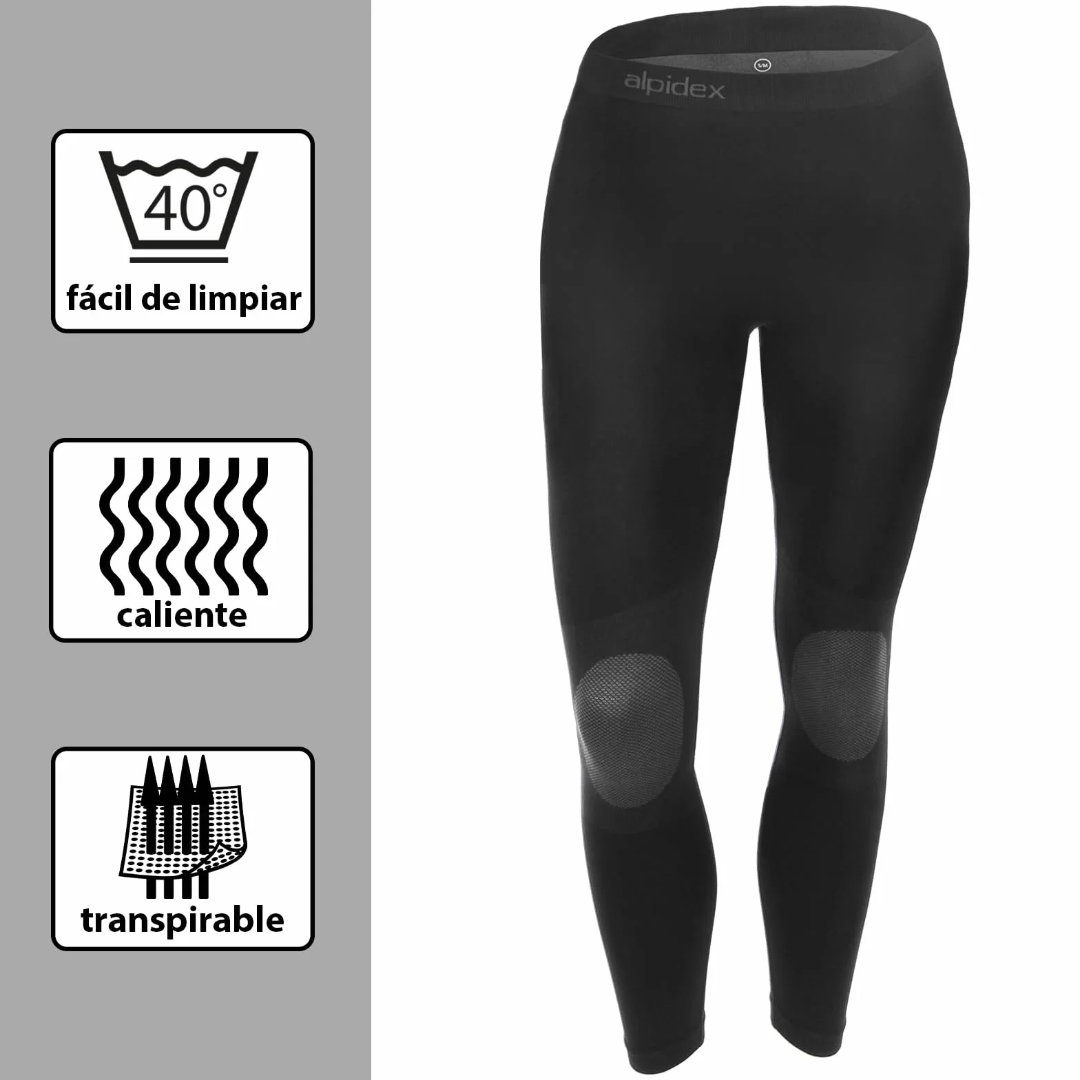 ALPIDEX Ropa Interior térmica Mujer cálido Funcional Transpirable esquí Deportes Conjuntos térmicos Invierno otoño