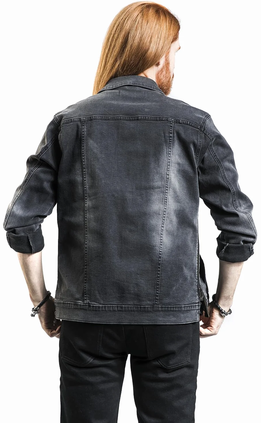 EMP Hombre Chaqueta gris oscuro con bolsillos en el pecho
