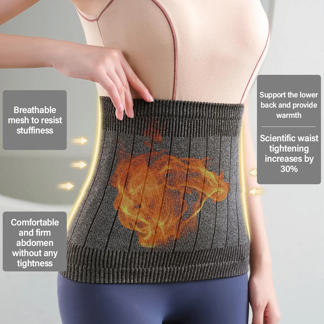 SGERUFZ 1 Unidad Faja Térmica para Mujer, Cinturón Lumbar Elástico, Calentador de Cintura y Cadera, Protector Abdominal para Invierno