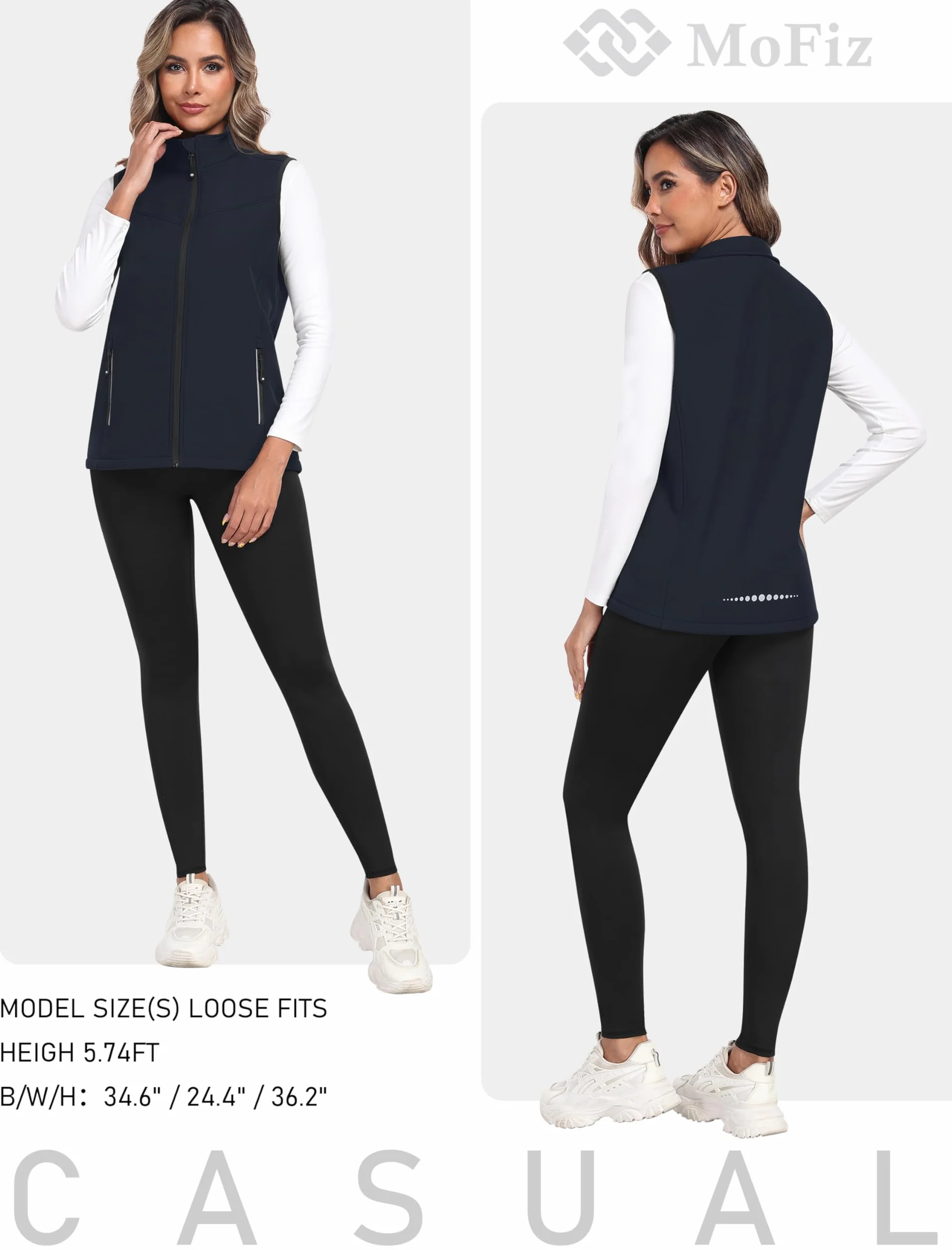 MoFiz Chaleco Ligero Softshell Mujer Chaqueta sin mangas Softshell Acampada Marcha
