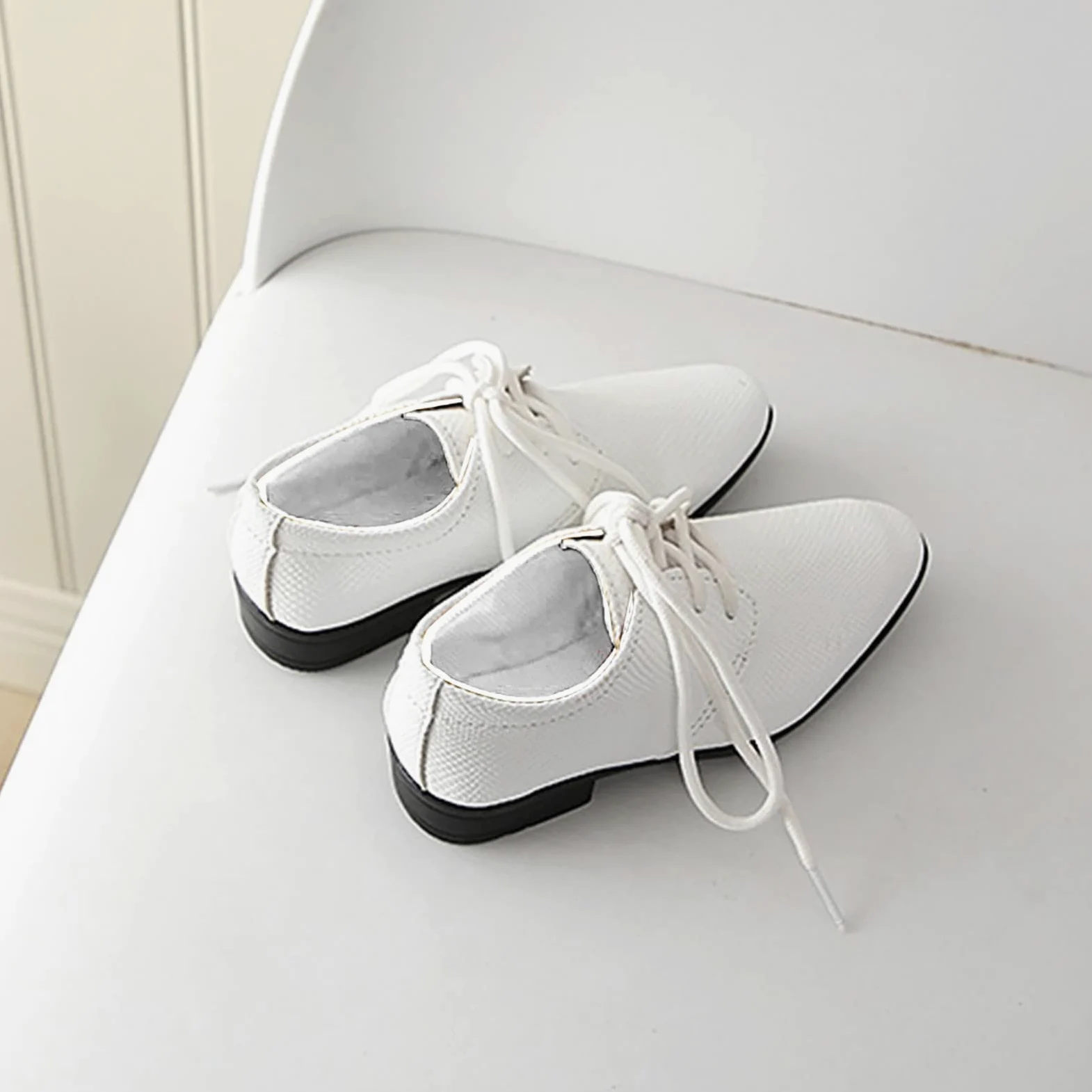 Zapatos Casuales Británico Estudiante Realizar Estilo Infantil Bebé Niños Zapatillas Antideslizantes